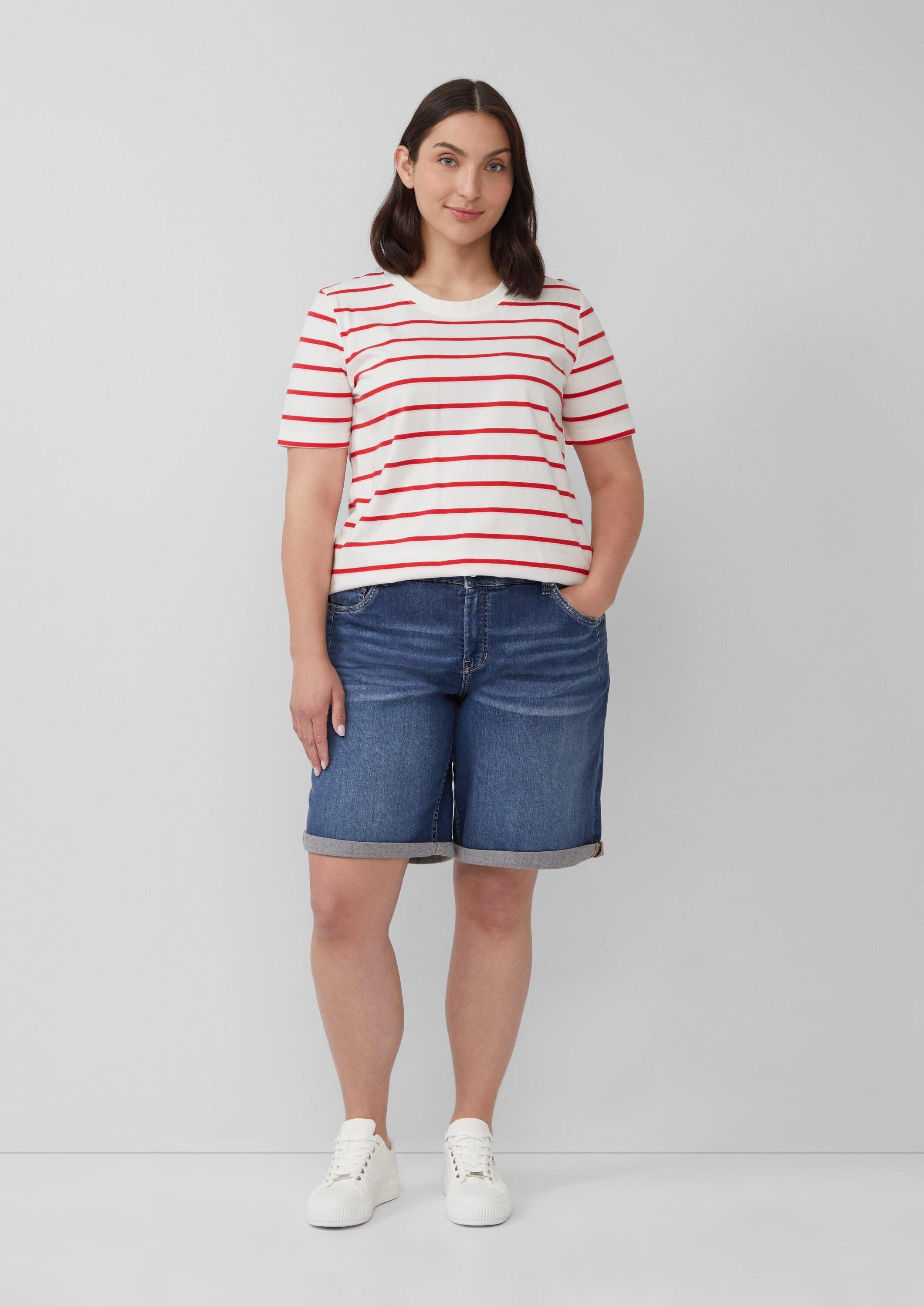 s.Oliver Jeansshorts Jeans-Hose Bermuda Jeans / Curvy Fit / Mid Rise / Slim Tapered Leg