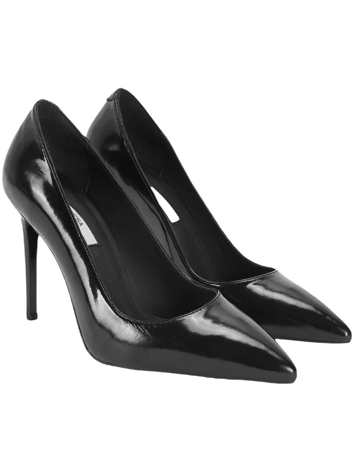 Damen-Slipper – Obermaterial und Futter aus Leder, Stilettoabsatz, oh Pumps