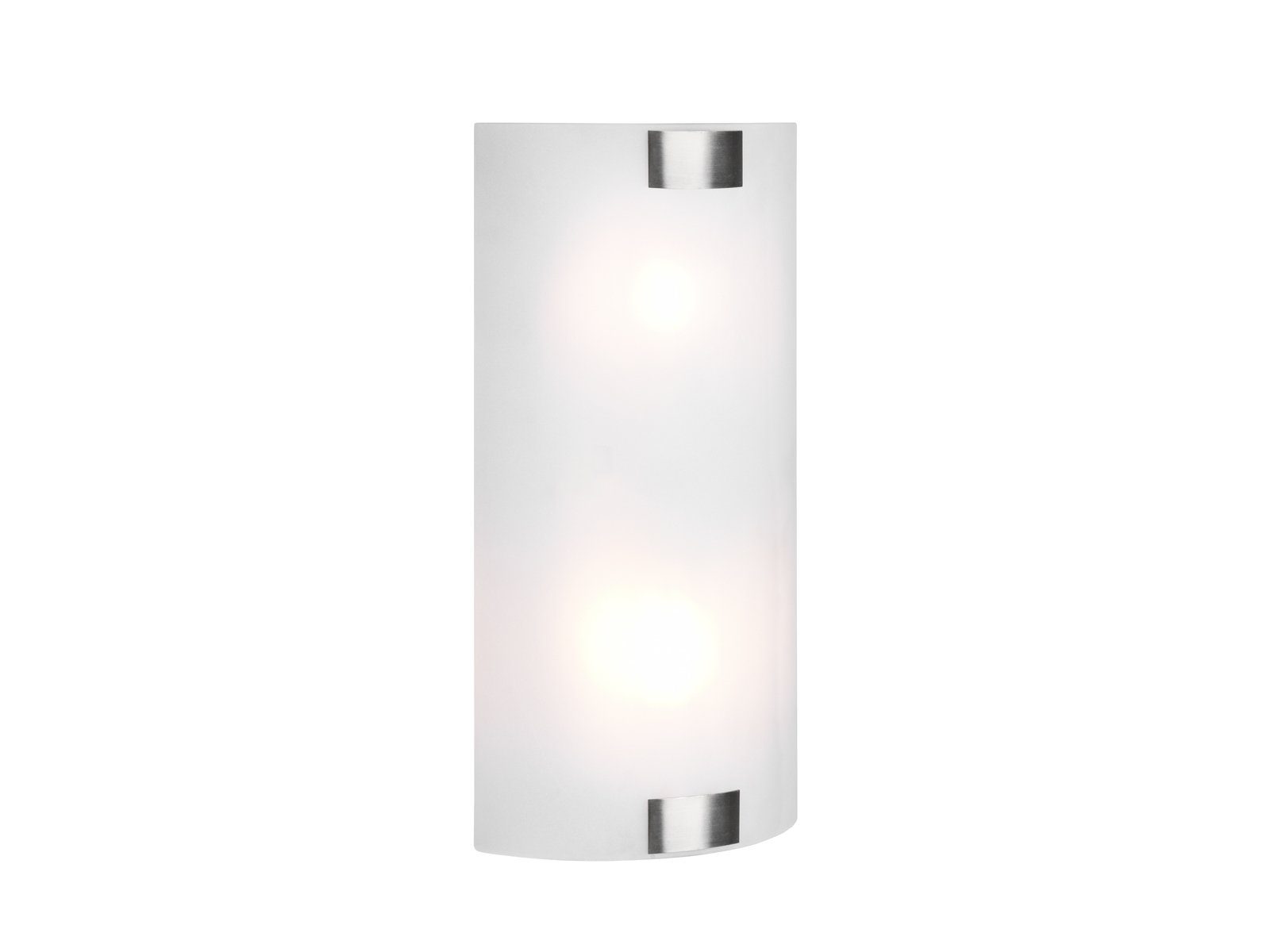 meineWunschleuchte LED Wandleuchte, Silber Warmweiß, 40cm Designklassiker, Glas wechselbar, Lampenschirm-e LED Treppenaufgang H Weiß für flach