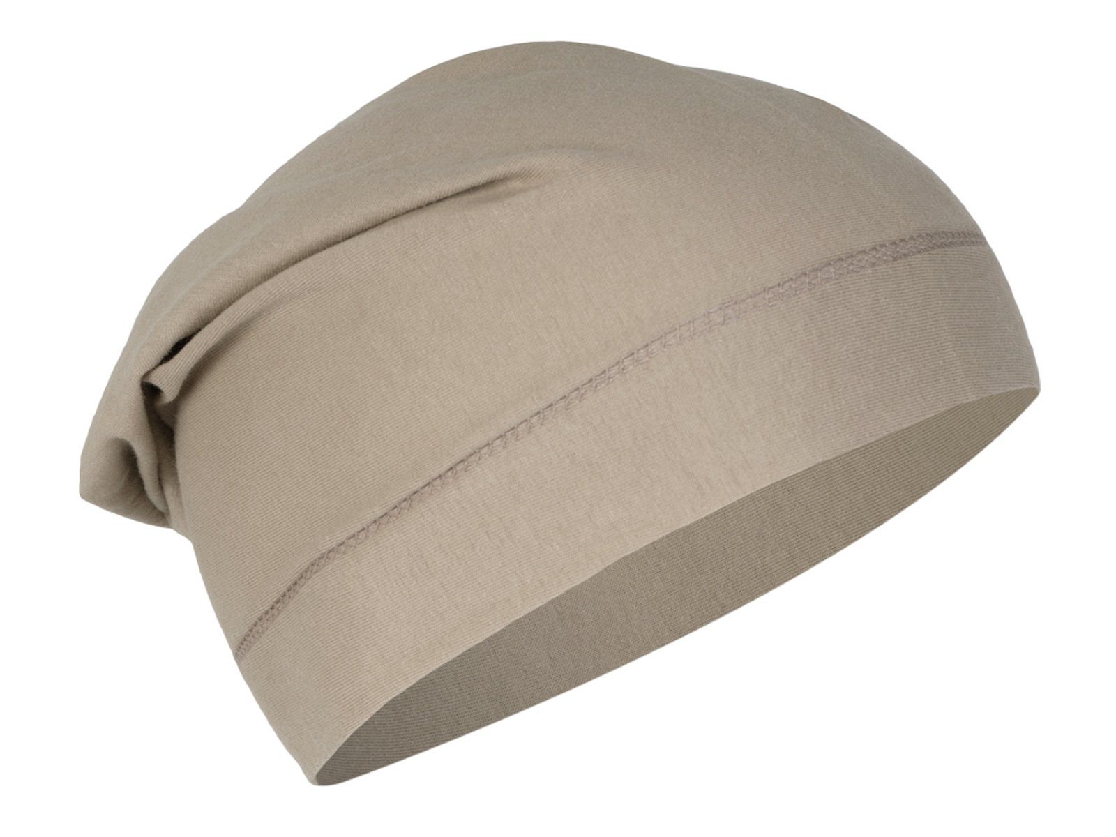 beties Beanie BasicSoft (1-St., 1 Stück Jersey-Beanie) leichte Sommermütze Sportmütze Schlafmütze Chemomütze plaza-taupe