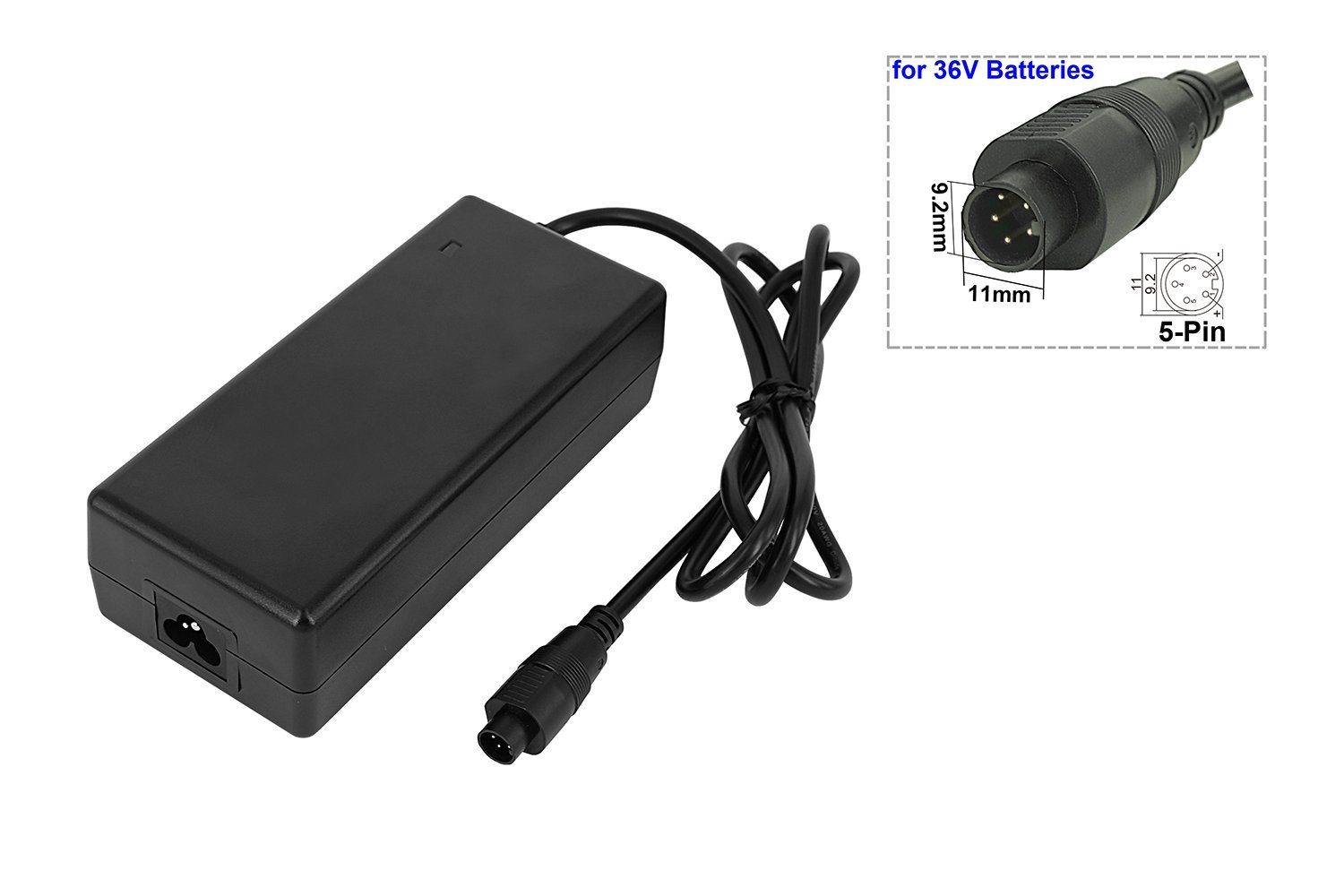 PowerSmart CAA081020E.502 Batterie-Ladegerät (36V 2A für Elektrofahrrad Crescent Elina, Elin, Elora, Ella, Elwin, Elmo)