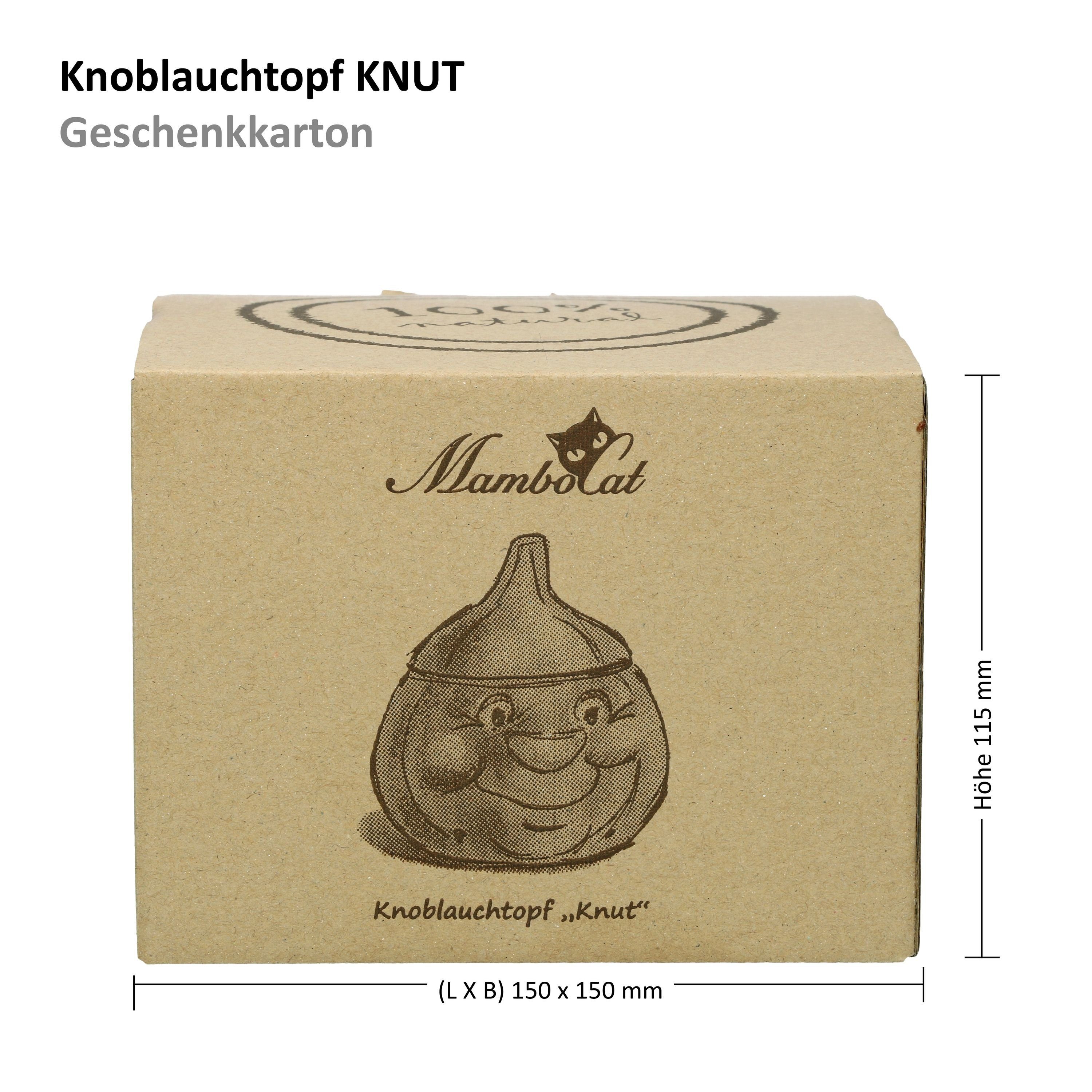 Steingut Knut Vorratsglas Knoblauchtopf Terrakotta, MamboCat