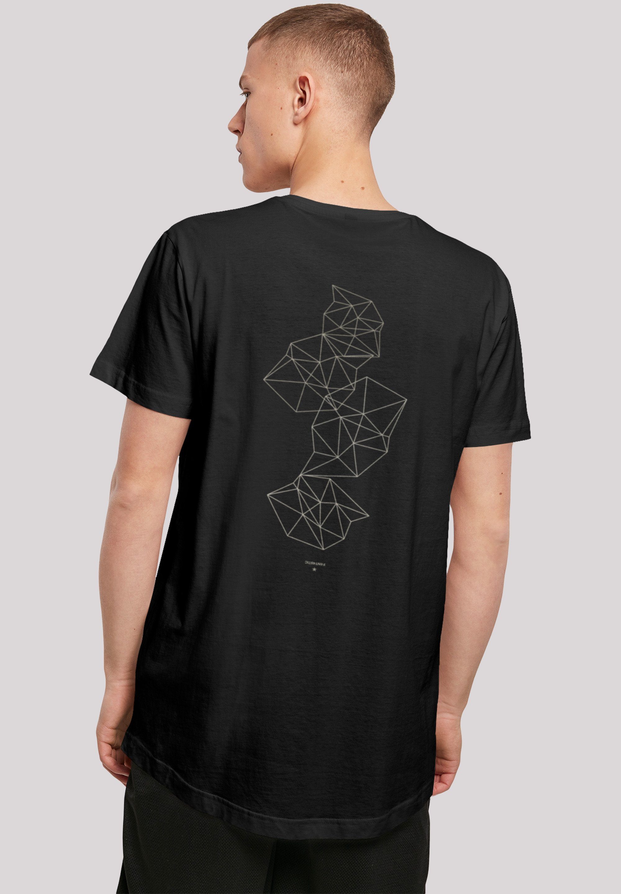 F4NT4STIC T-Shirt Geometrics Abstract Print schwarz