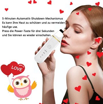 HYTIREBY Elektrische Gesichtsreinigungsbürste Haut Scrubber - Mitesser-Entferner mit 4 Modi, Hautpflege-Tool