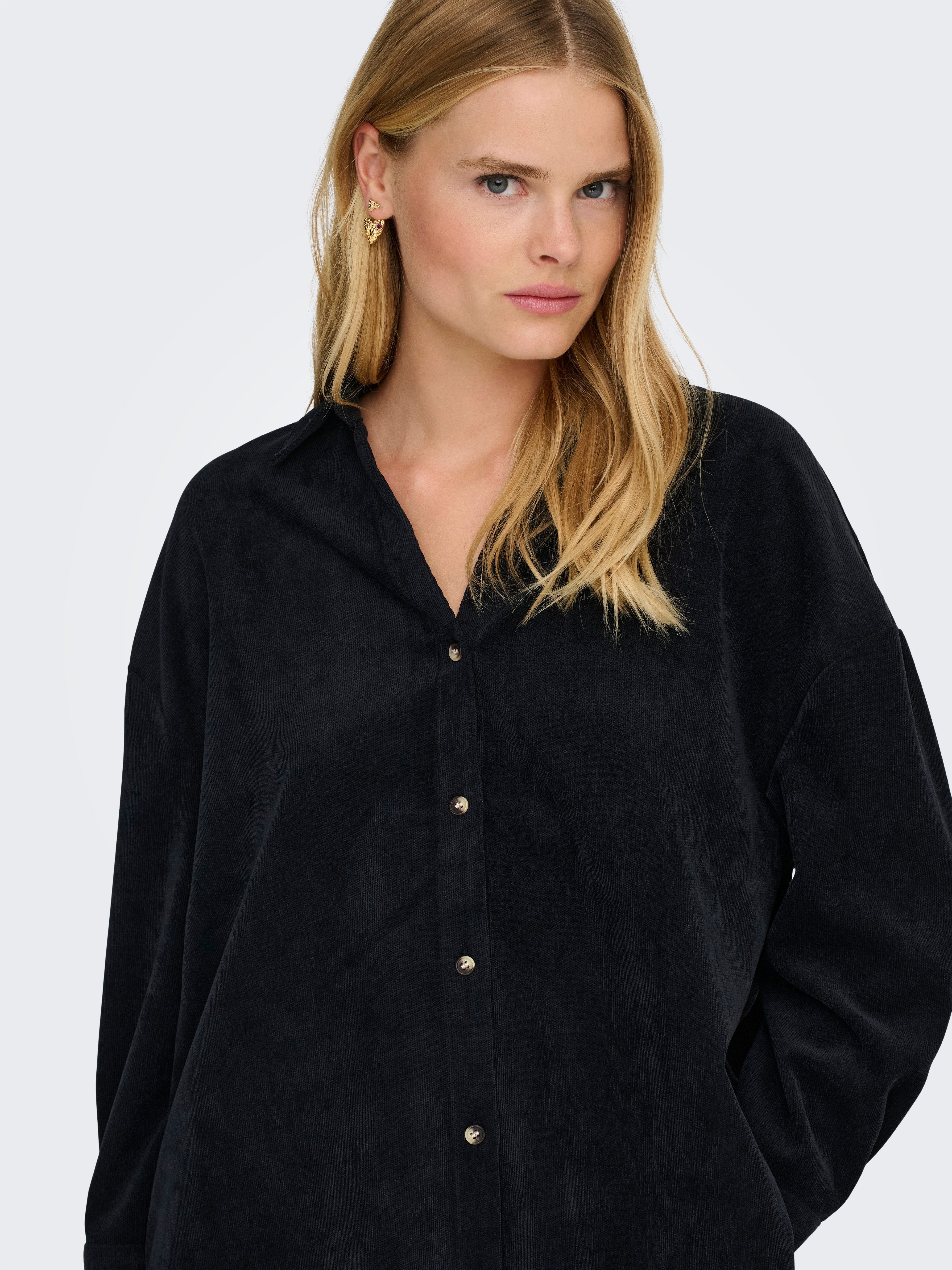 ONLY Langarmbluse ONLMARIKE LIFE L/S CORD LOOSE SHIRT PNT