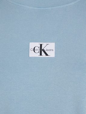 Calvin Klein Jeans T-Shirt WASHED RIB LABEL BOYFRIEND TEE mit Logomarkenpatch