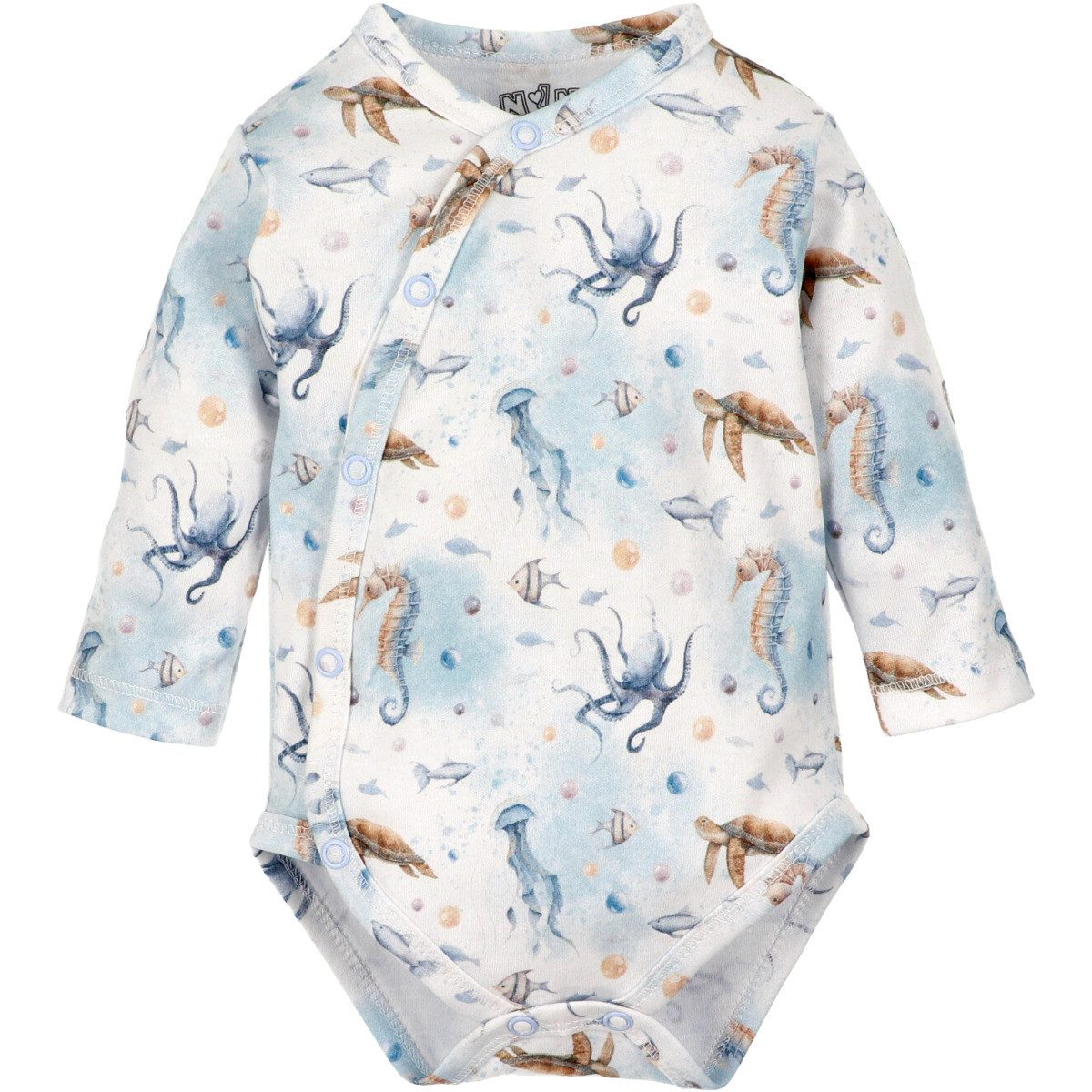 NINI Langarmwickelbody Meerestiere Unisex Kinder (1-tlg) Langarm Einteiler, Body, Longsleeve-Body, Bodysuit, Stretchbody