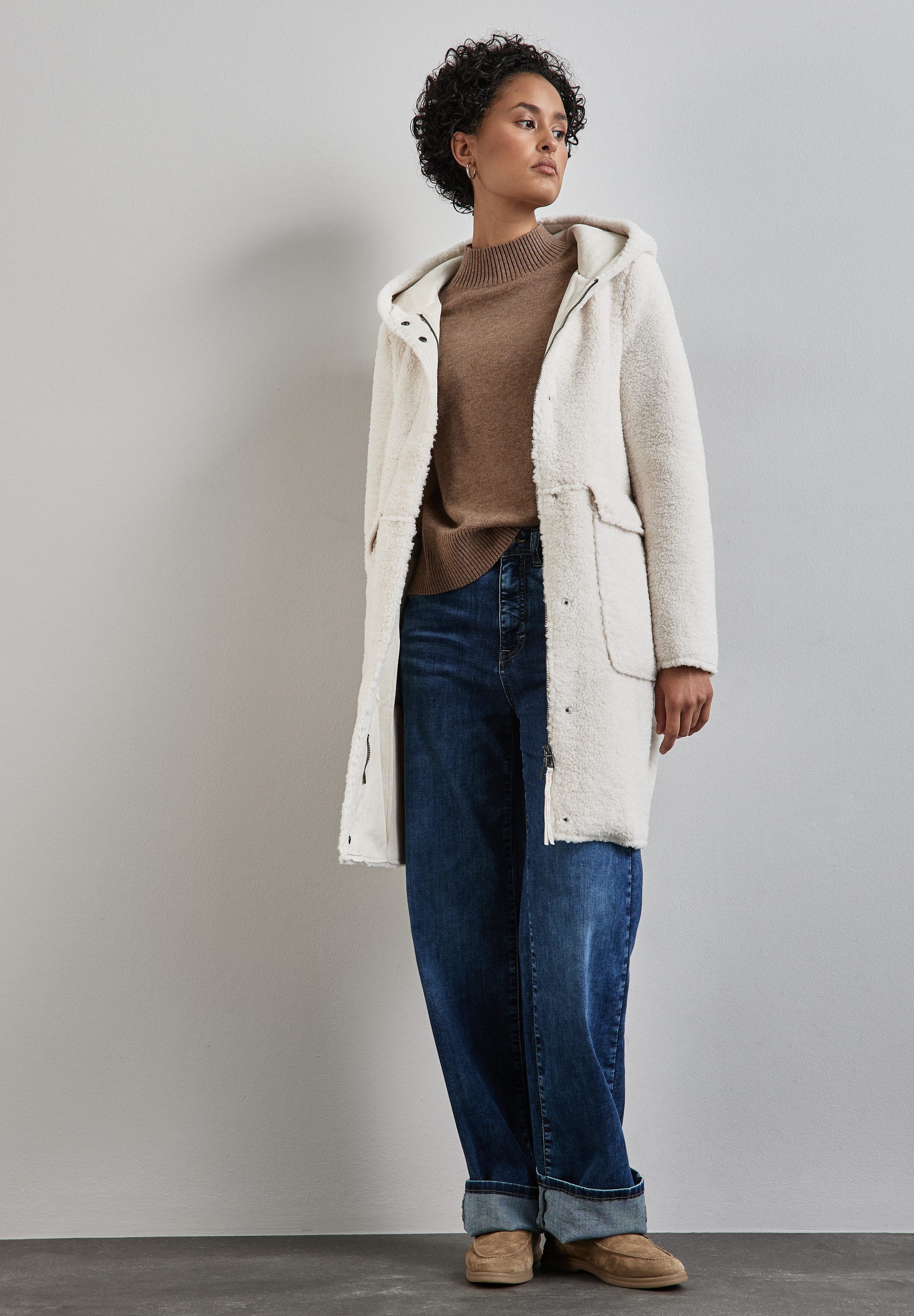 STREET ONE Langjacke mit Teddyfell und günstig online kaufen