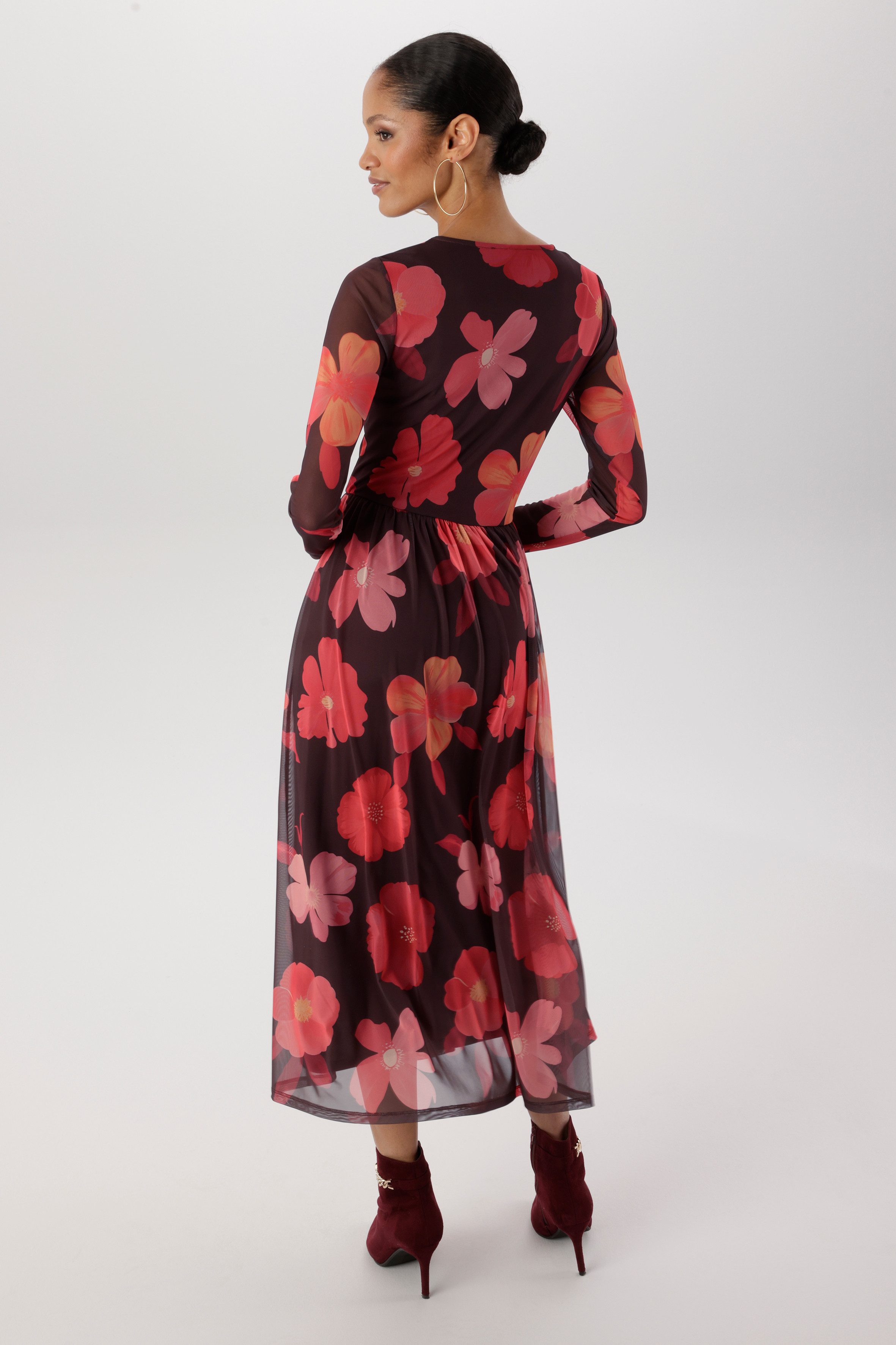 Aniston SELECTED Midikleid in Mesh-Qualität und Gummizug in der Taille - NEUE KOLLEKTION