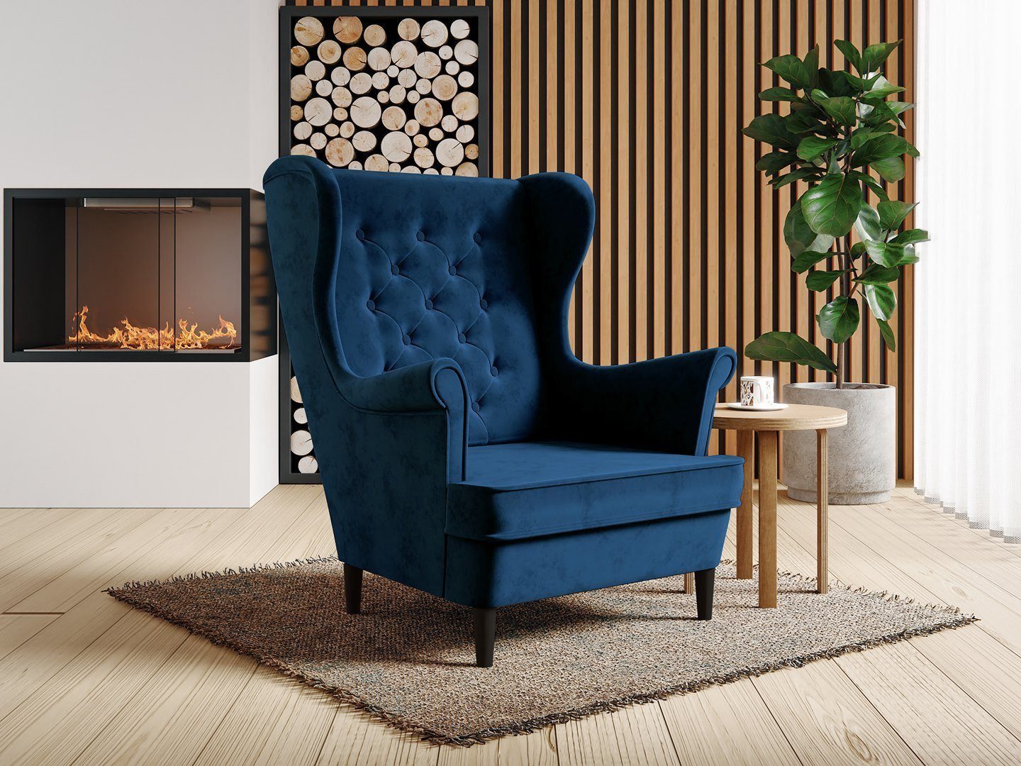 Beautysofa Sessel Falco III (stilvoll Polstersessel in skandinavisches Stil) – Bild 2 von 5