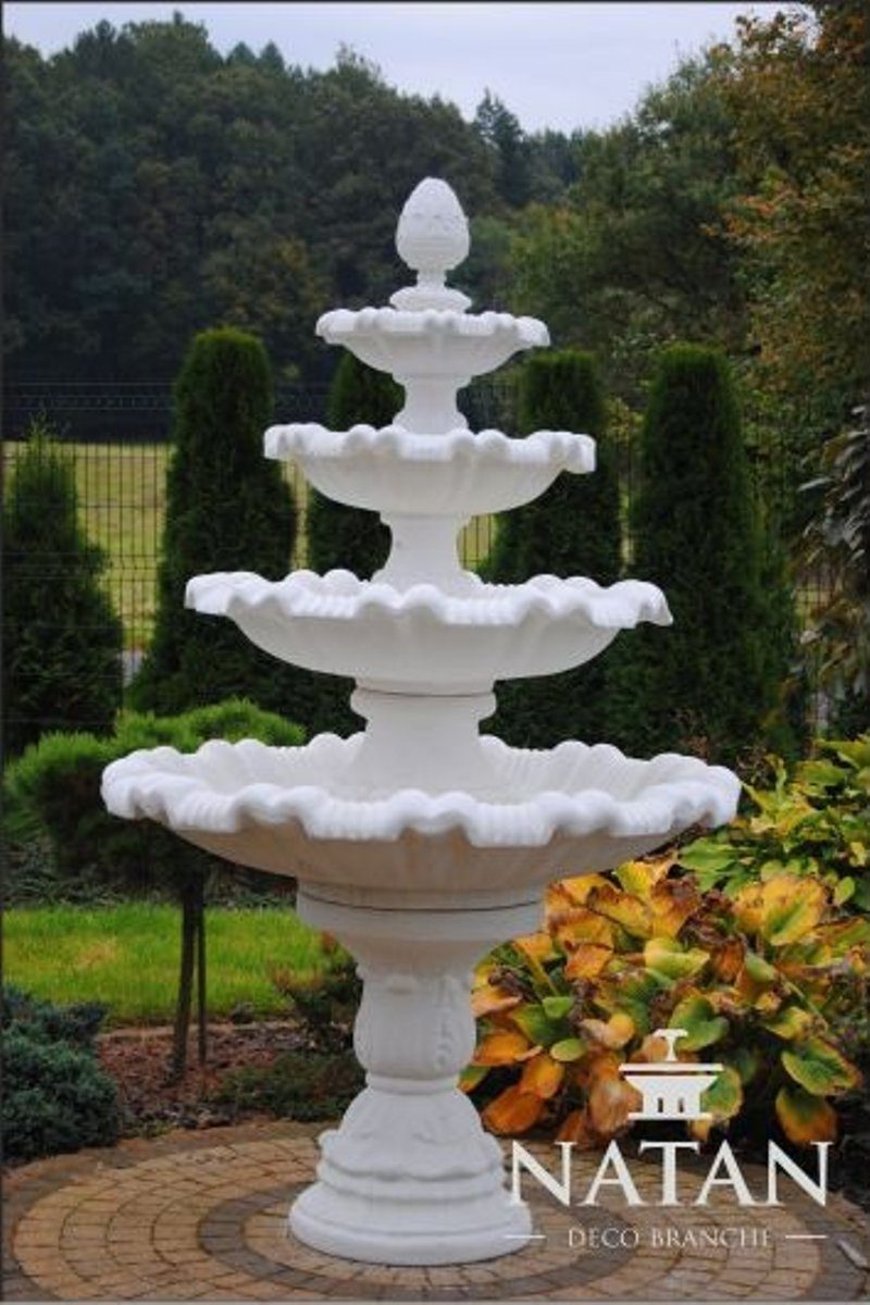 JVmoebel Skulptur Springbrunnen Teich Brunnen Steinbrunnen Gartenbrunnen Fontaine Neu