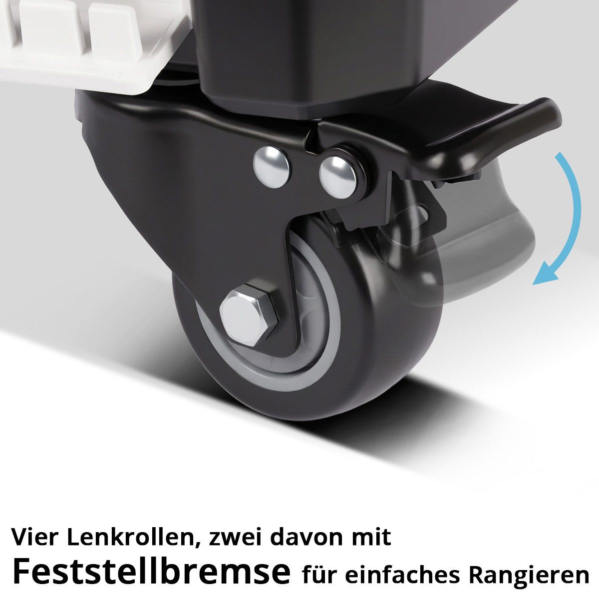 STAHLWERK Werkzeugkoffer Mobiles Toolbox Set mit 3 Werkzeugkoffern Rollbrett und Lenkrollen (Set, 3 Boxen)