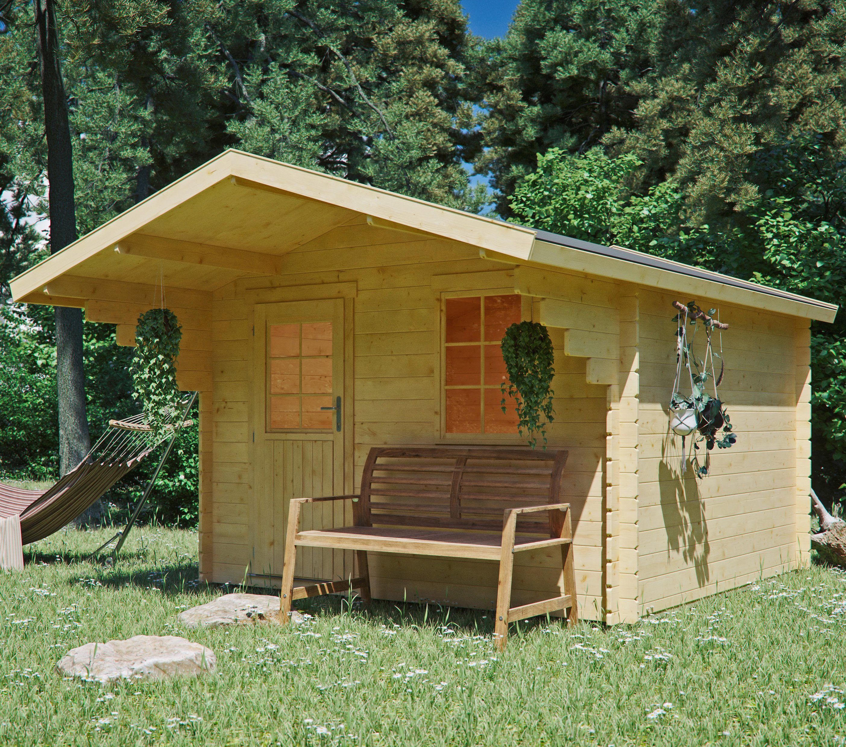 Kiehn-Holz Gartenhaus (Set) Burgberg 350x449 BxT: cm, 1