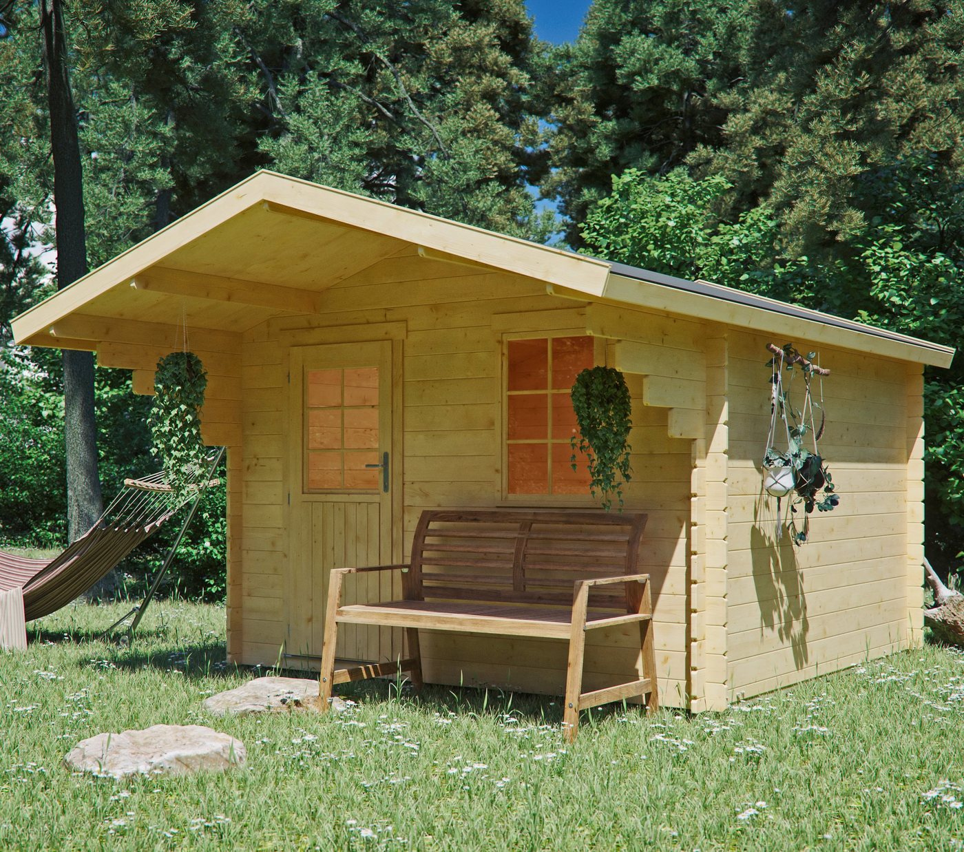 Thumbnail - Kiehn-Holz Gartenhaus Burgberg 1, BxT: 350x449 cm, (Set)