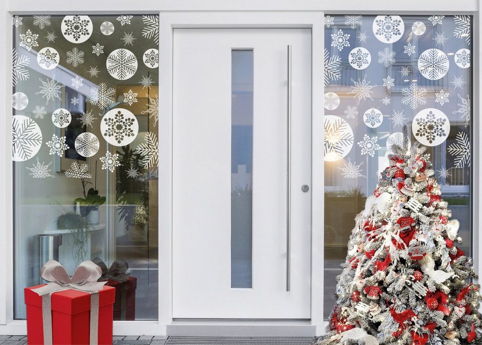 Fensterfolie Look Snowy white, MySpotti, halbtransparent, glatt, 60 x 100 cm,  statisch haftend