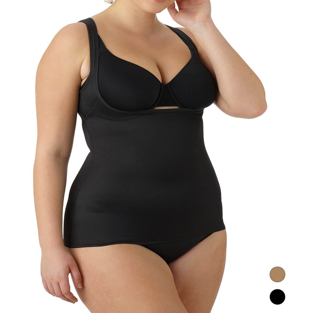 Naomi & Nicole Shapinghemd 0771/7770 Shapewear Damen - Torsette Camisole in Plus Größe