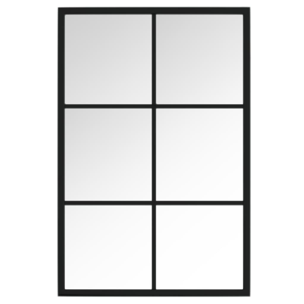vidaXL Spiegel aus Metall in Schwarz (BxH: 40x60 cm)