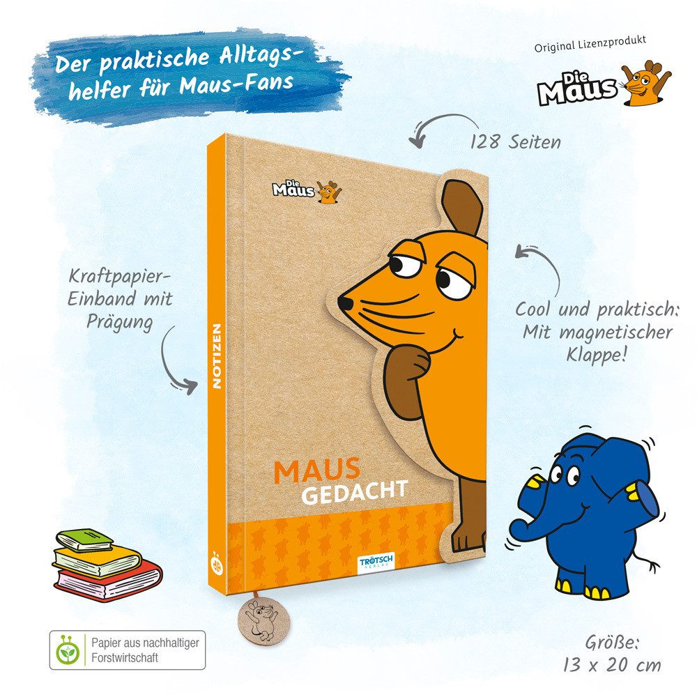 Trötsch Verlag Notizbuch Die Maus - Notizbuch