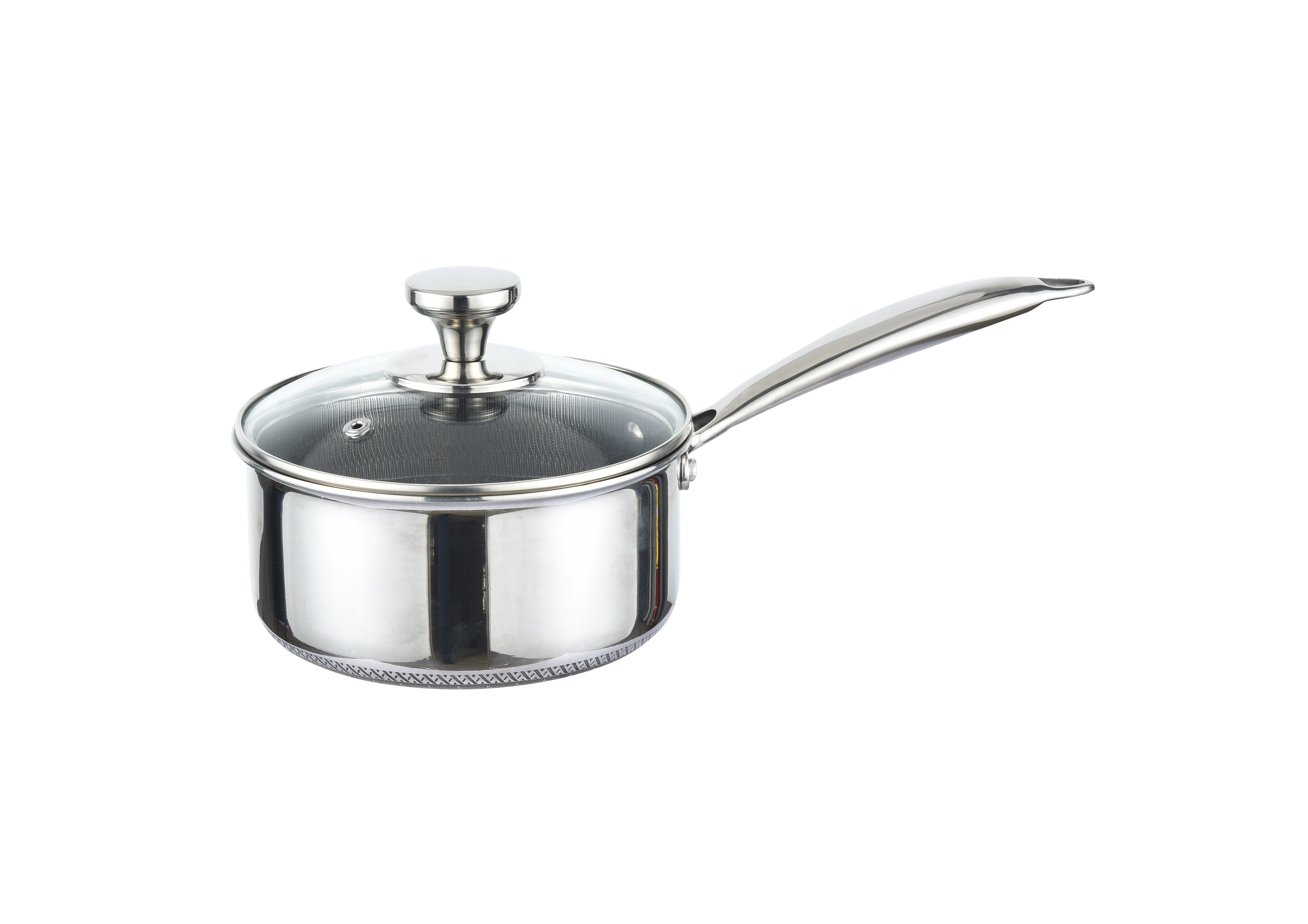 Cheffinger Topf-Set 10 tlg Massiv Edelstahl Koch Set Wabenstruktur Induktion Pfanne Top, (10-tlg) – Bild 2 von 5