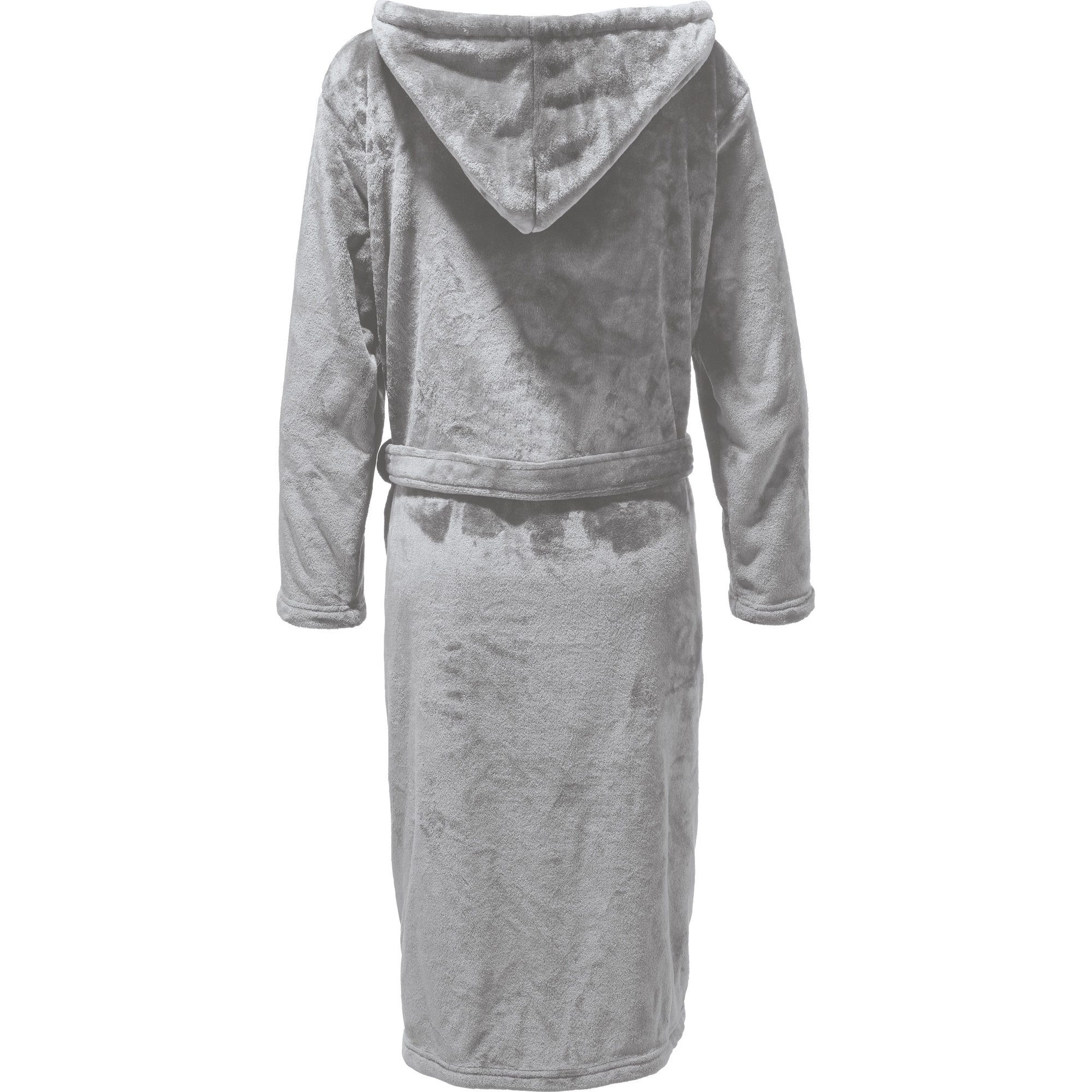REDBEST Bademantel Unisex-Bademantel "Perris" mit Kapuze, Rückenlänge cm: 124/lang (ab 111 cm):, Fleece, mit Kapuze/mit Aufsatztasche:, default, Fleece Uni – Bild 2 von 4