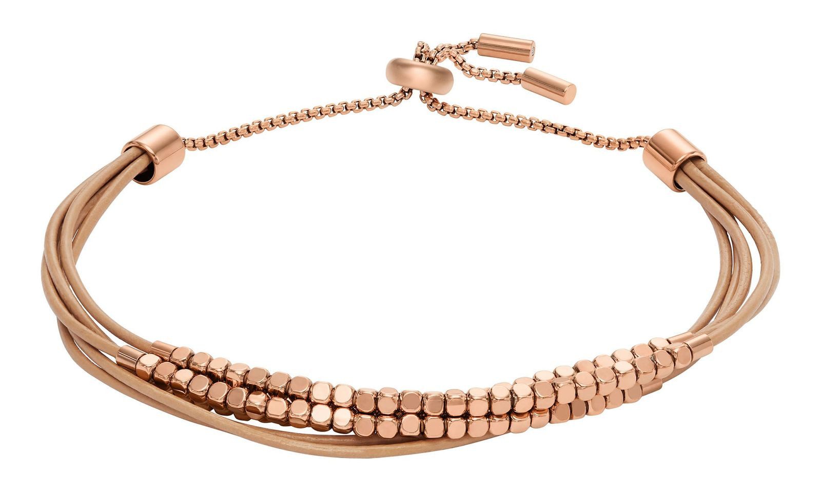 Fossil Gliederarmband Leather Bracelet günstig online kaufen