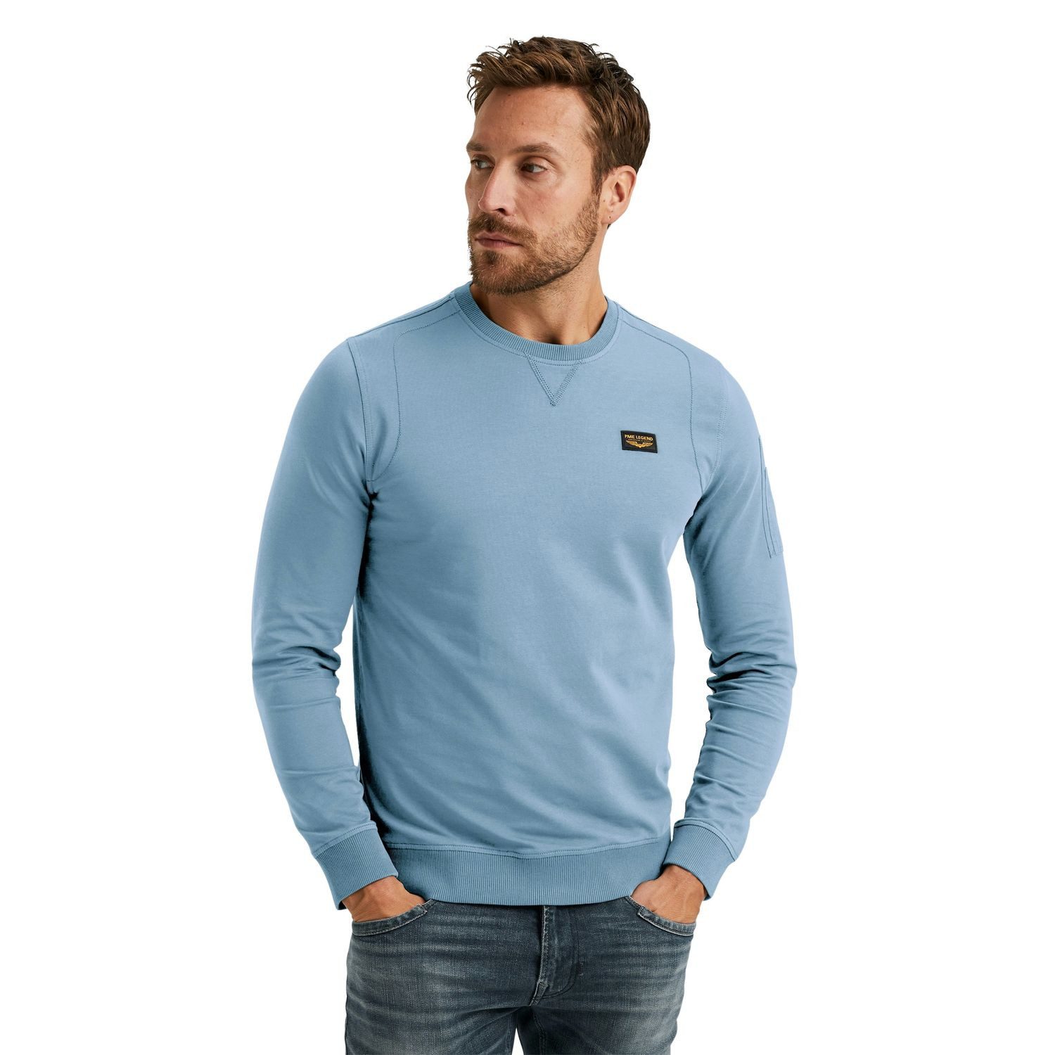 PME LEGEND Sweatshirt CREWNECK AMERICAN CLASSIC aus Baumwollmix