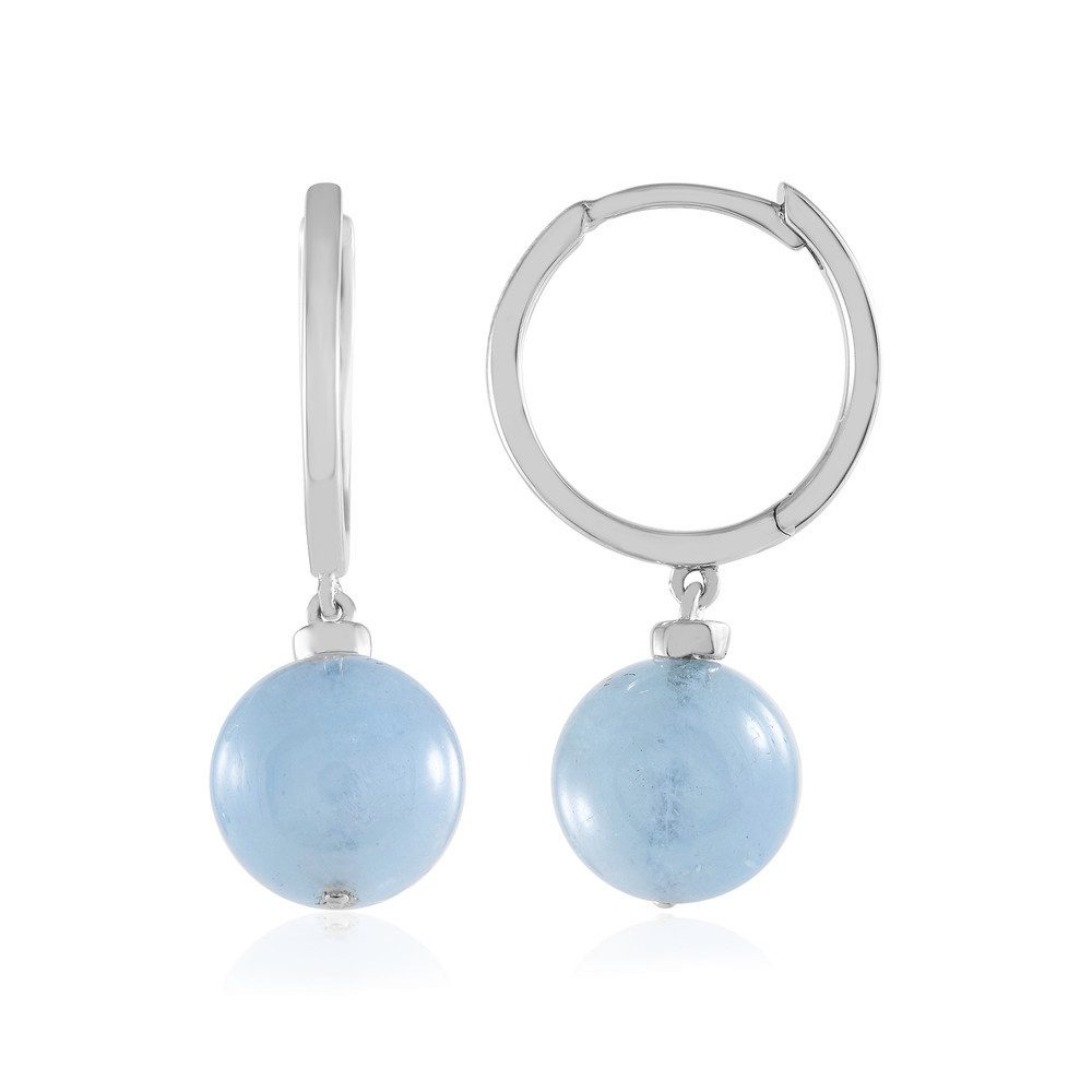 Ohrring-Set Cavill 14,78 ct Aquamarin Ohrhänger, platin. 925 Silber, blau