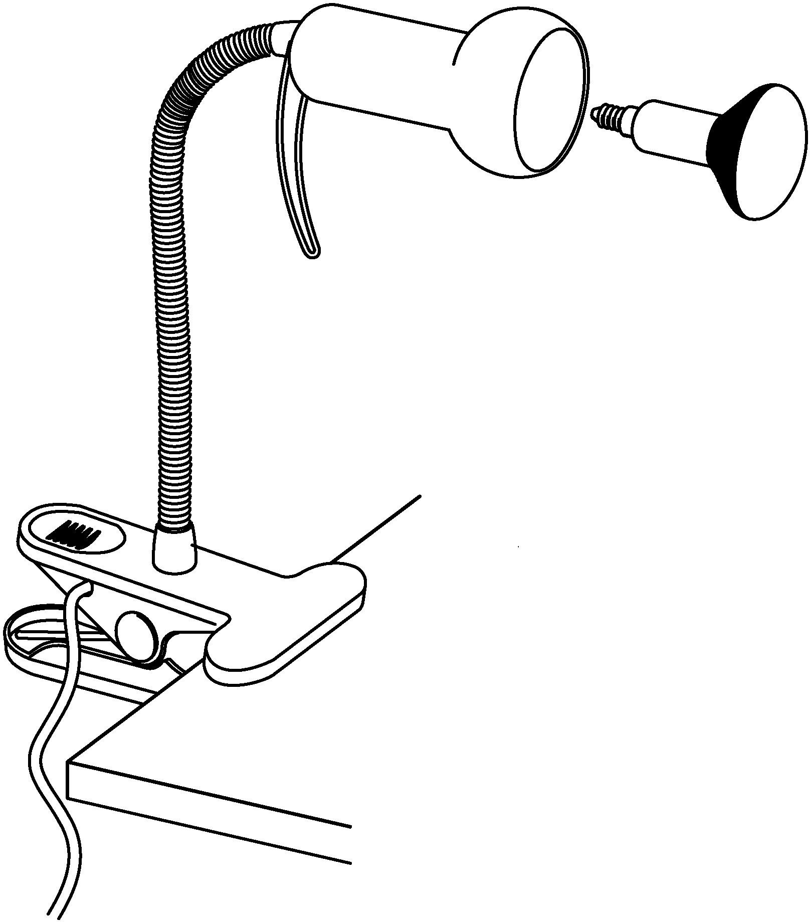 EGLO Klemmleuchte FABIO Klemmspot, exkl. Leuchtmittel E14, mit Klemme, Büro, Ein-/Ausschalter, Leuchtmittel wechselbar, ohne Leuchtmittel, Klemmlampe, Leselampe, Schalter, flexibler Leuchtenhalts, Höhe: 30cm
