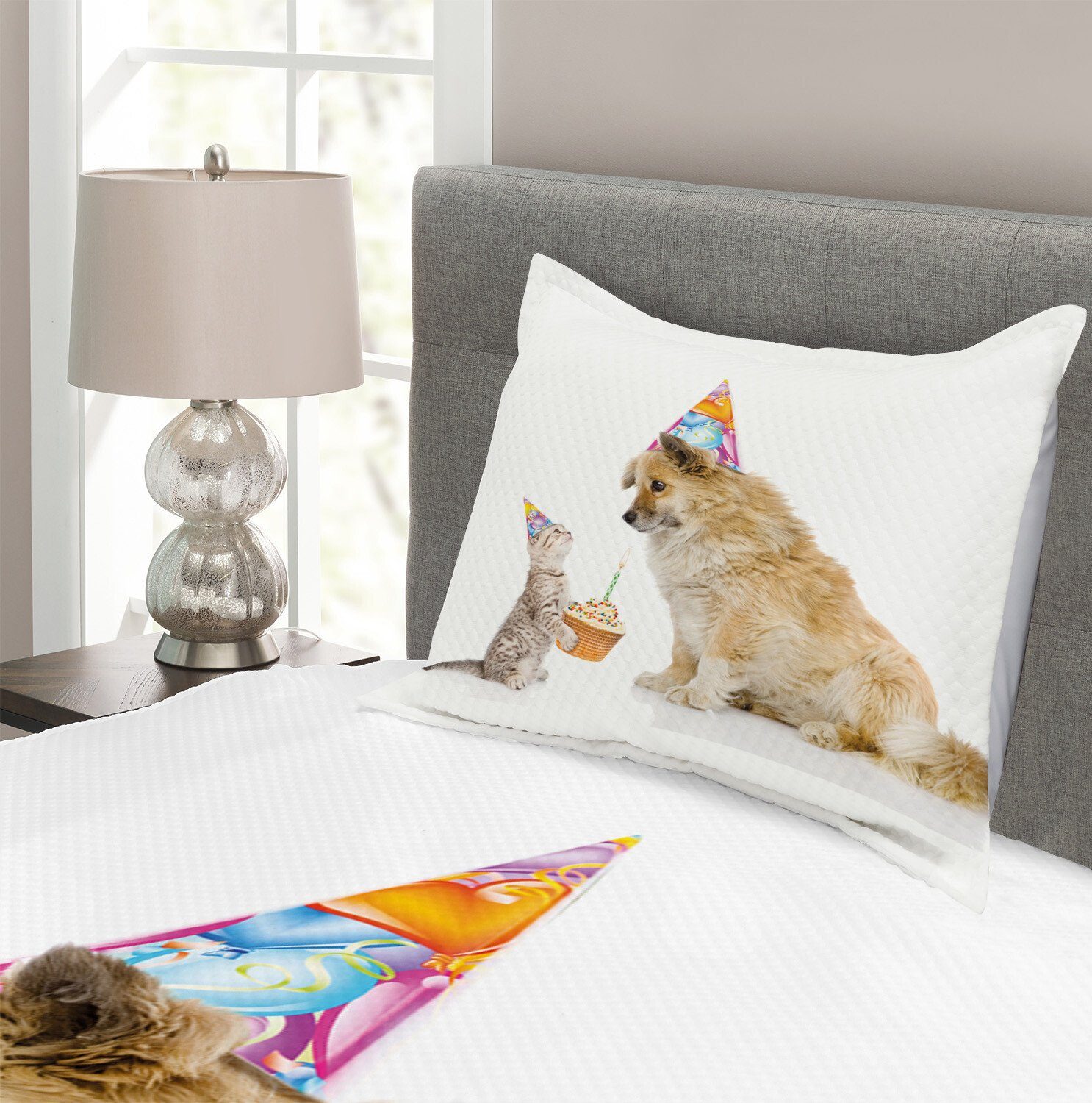 Tagesdecke und Katze Waschbar, Hund Kissenbezügen Geburtstag Geburtstag mit Set Abakuhaus,