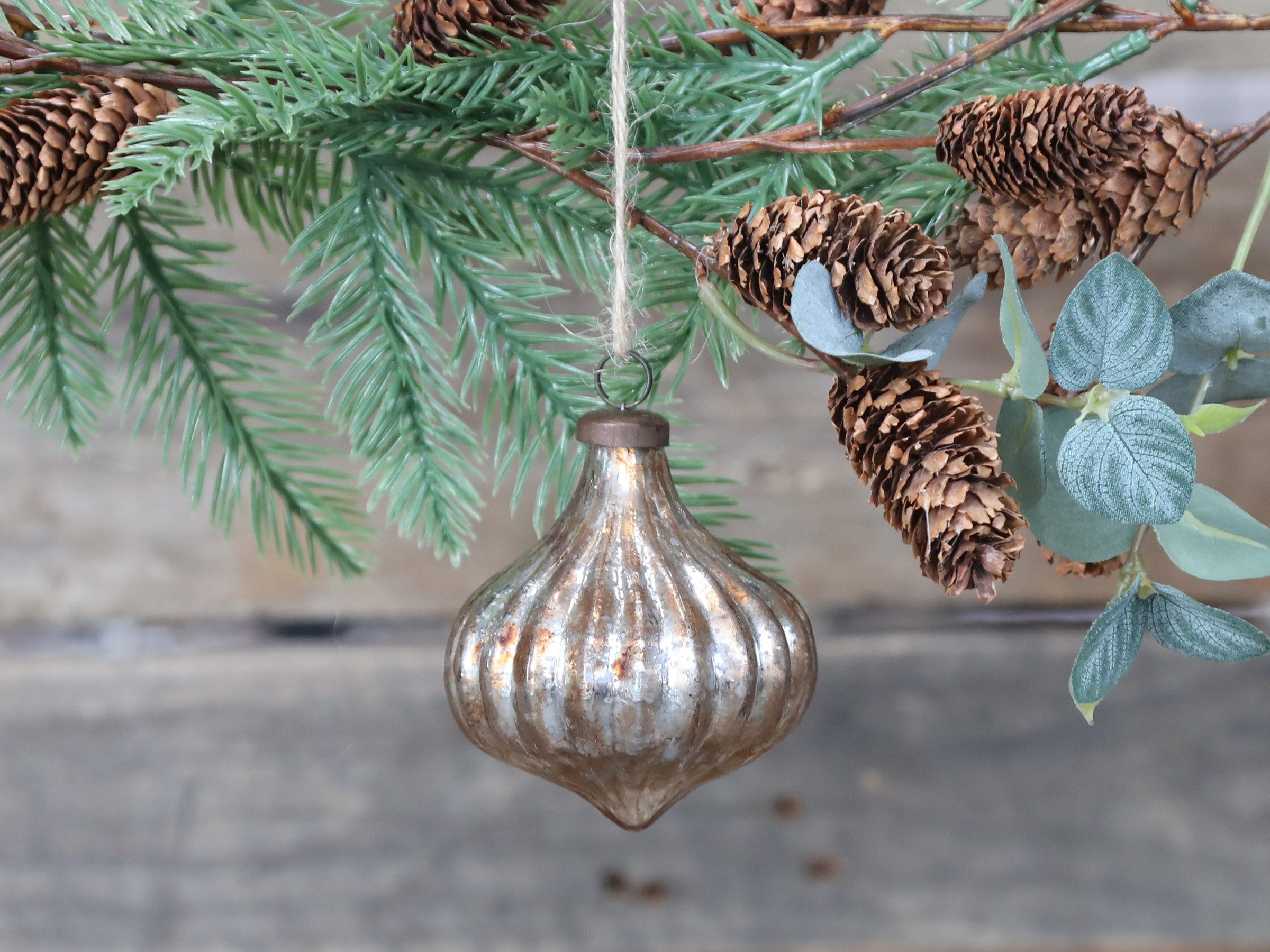 Chic Antique Christbaumschmuck Weihnachtsanhänger Glas Antikmokka oder Moos- Christbaumschmuck, Hochwertig, Glas, kombinierbar.