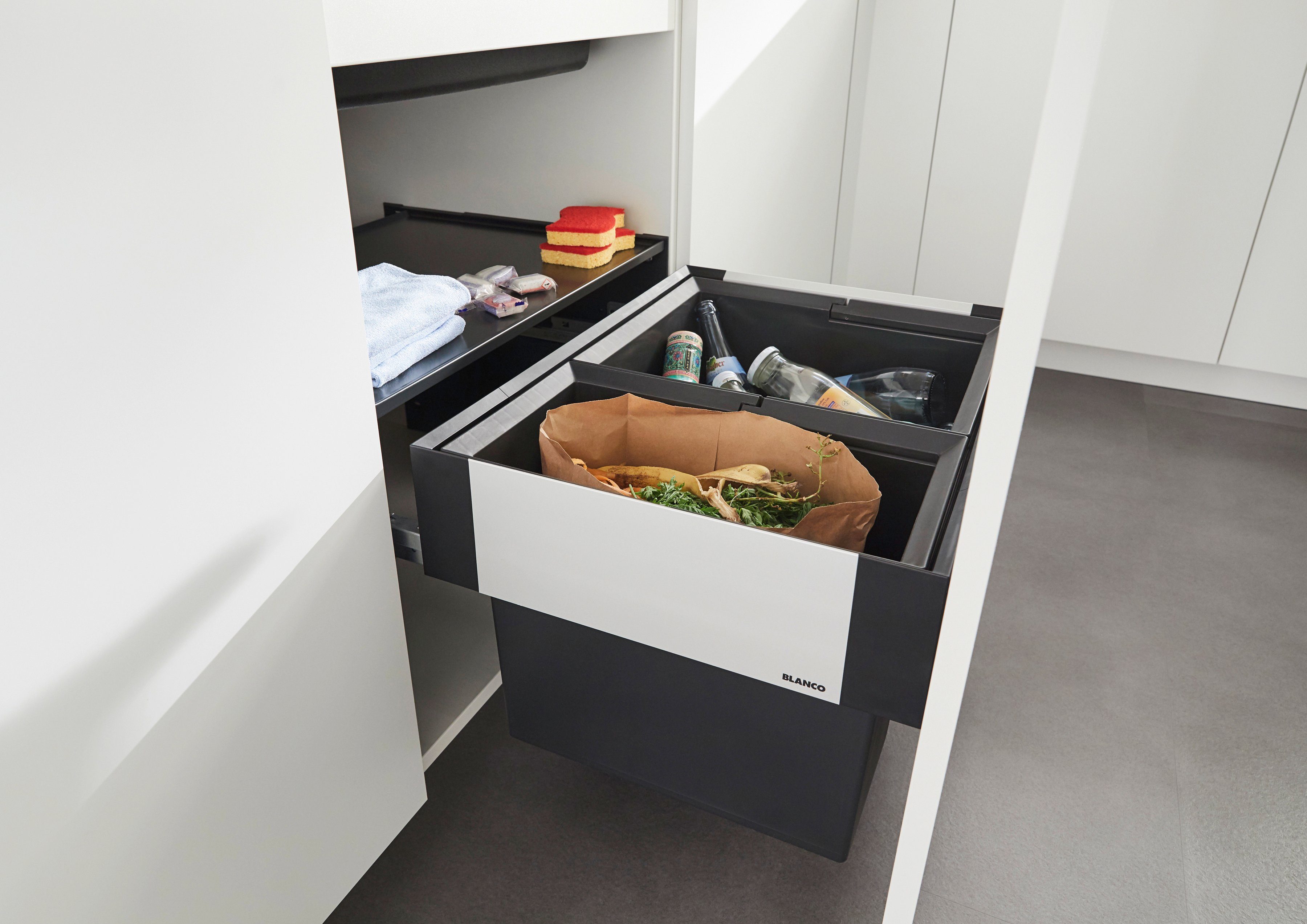 Blanco Mülltrennsystem Select II 60/2, Kunststoff, Stahlblech, 600 mm Untermass