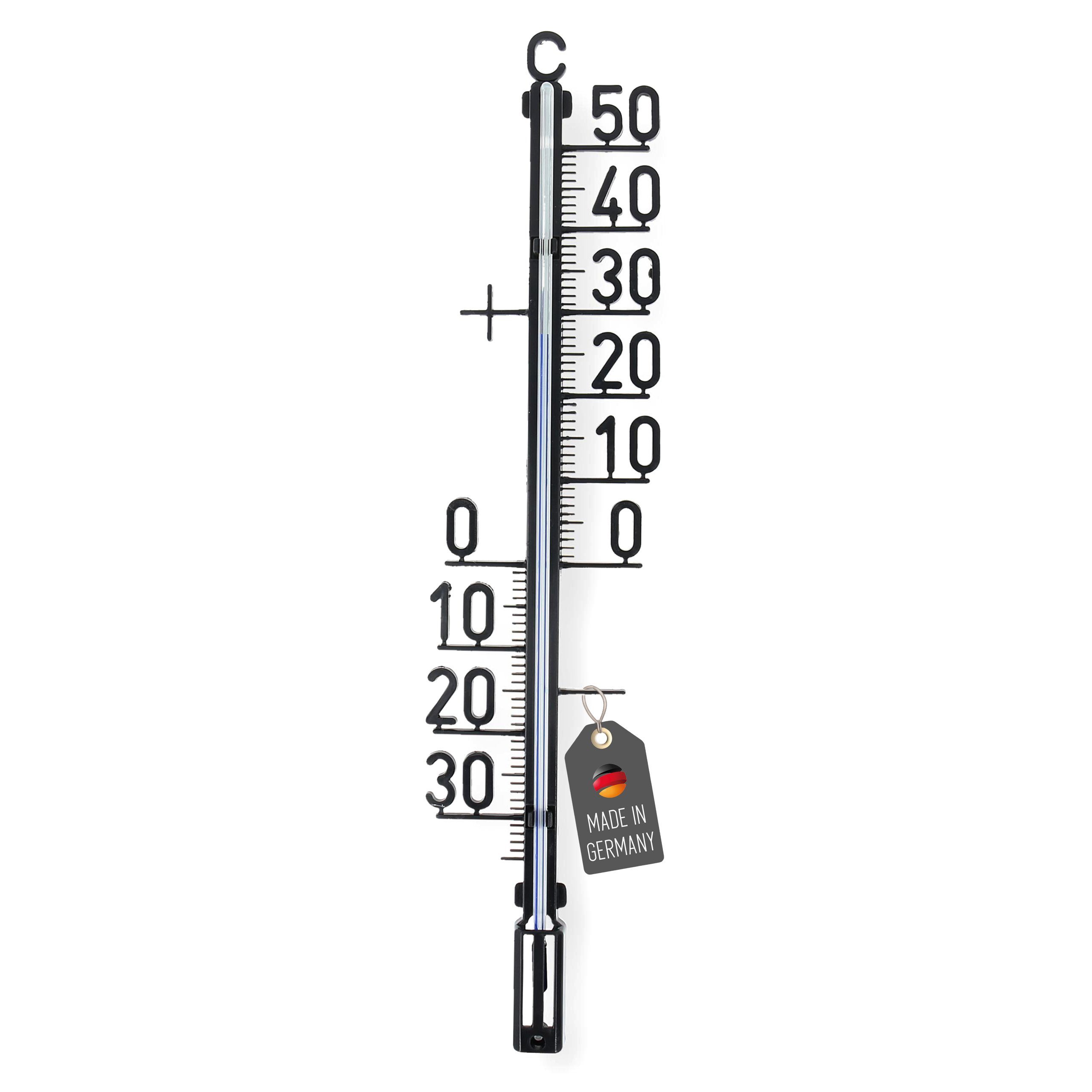 Lantelme Gartenthermometer 35cm Analog Thermometer Universal für Zimmer Innen Außen Garten