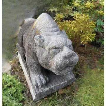 Asien LifeStyle Gartenfigur Asiatische Raubkatze Garten Skulptur Naturstein