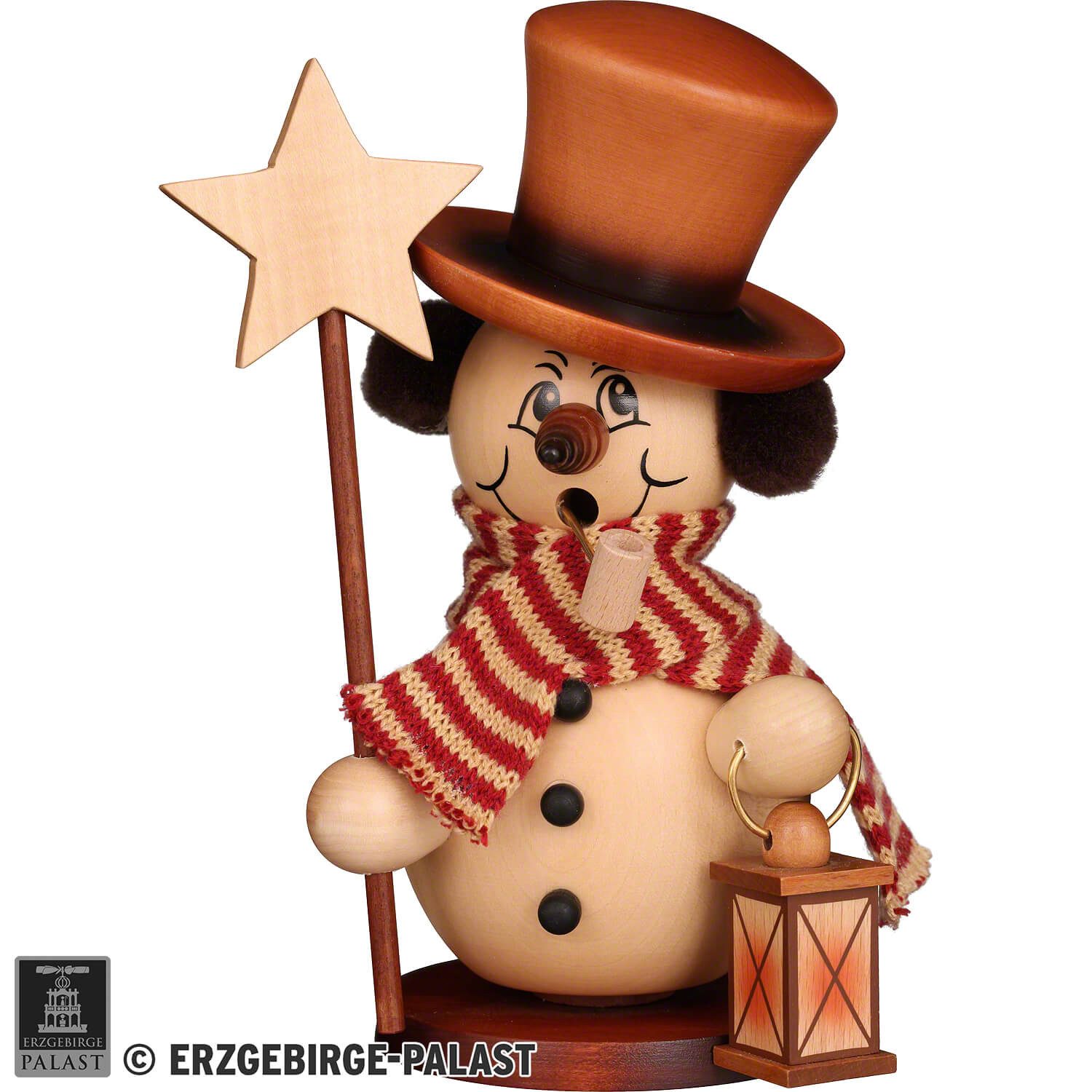 Räuchermännchen Schneemann Sternenträger natur (23,5cm) Räuchermann von Christian Ulbr
