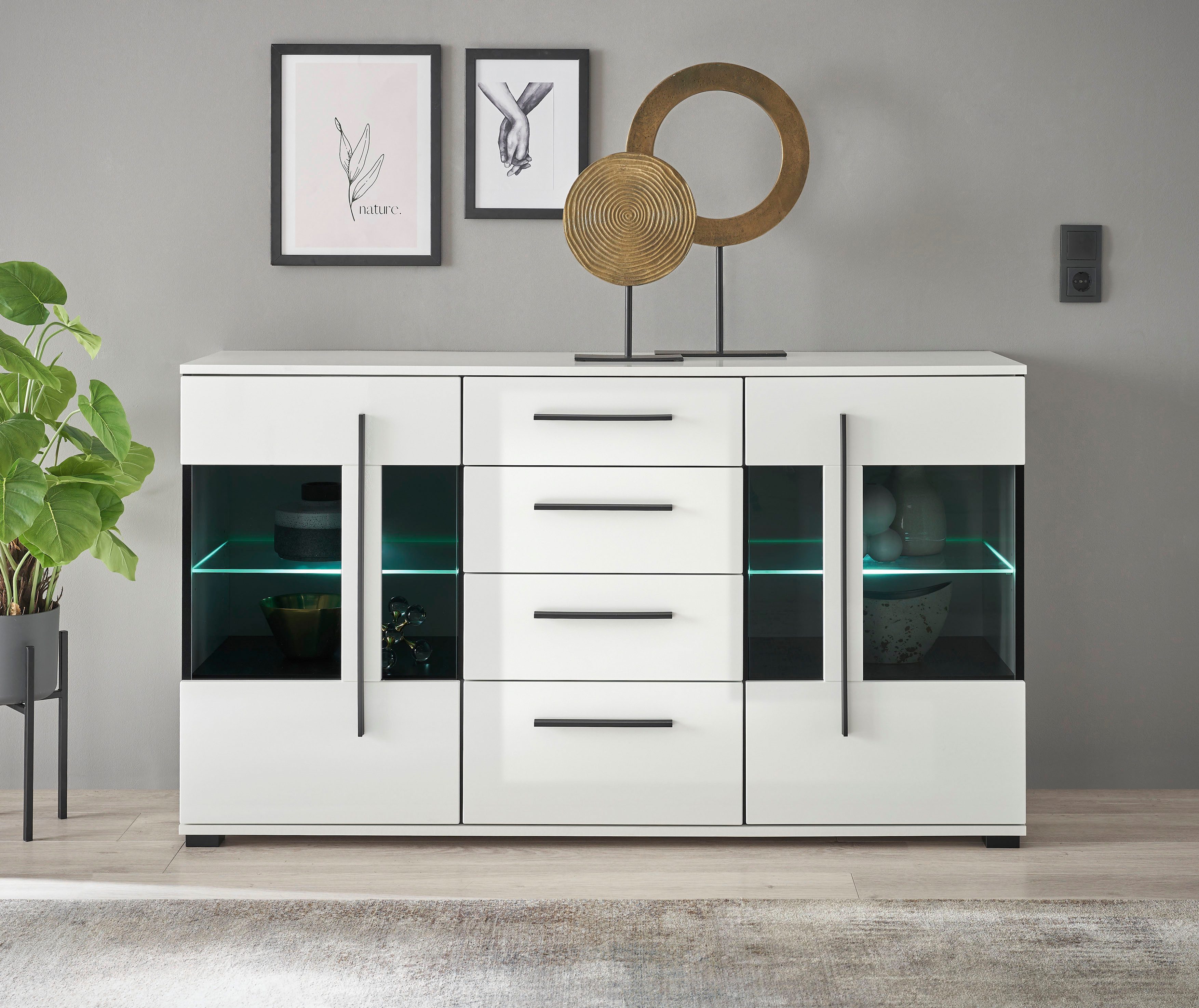INOSIGN Sideboard Cantara, moderner Schrank, Kommode in Eiche Evoke oder we günstig online kaufen