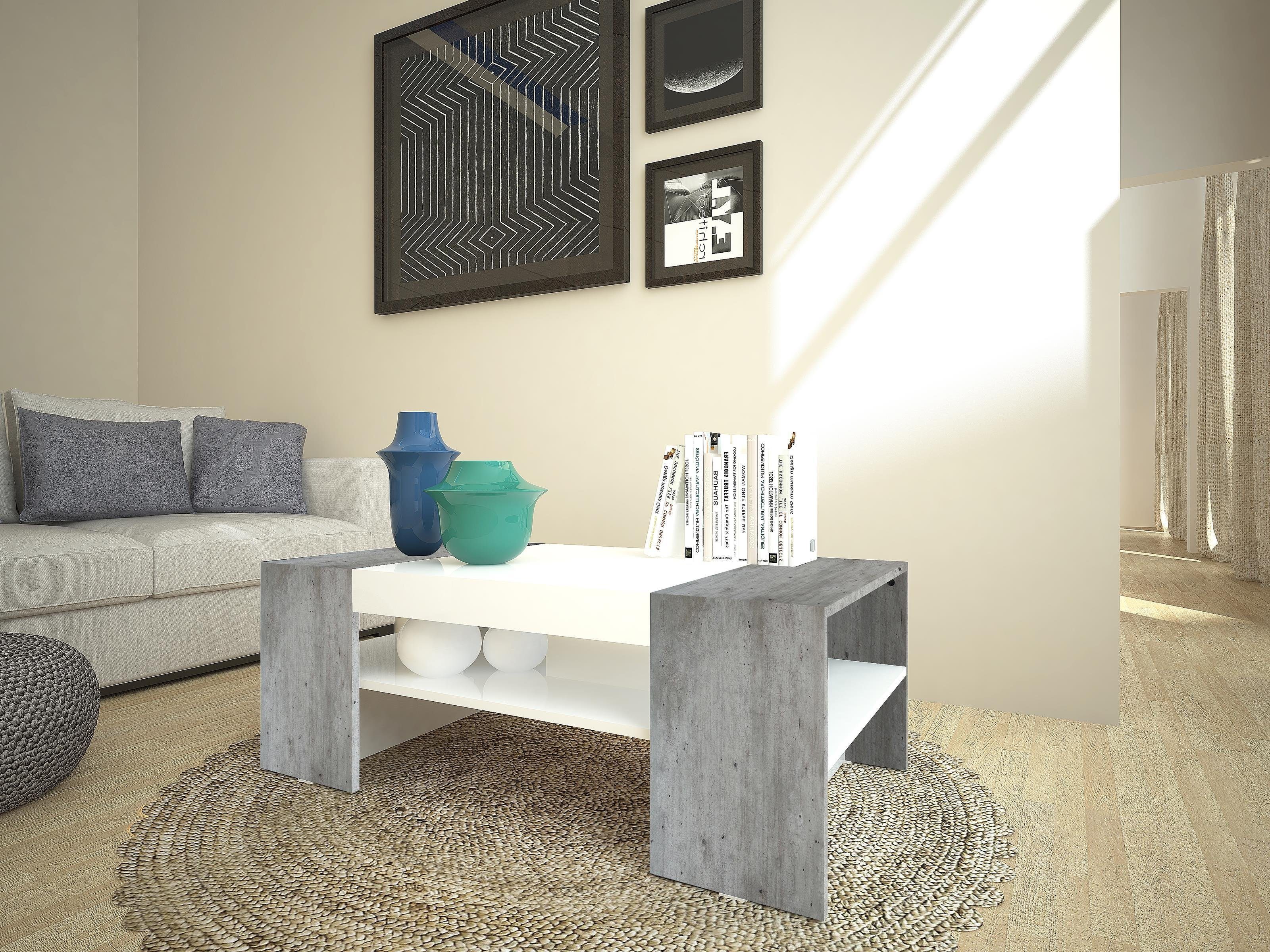 möbelando Couchtisch Cesena, 110 x 40 x 60 cm (B/H/T)