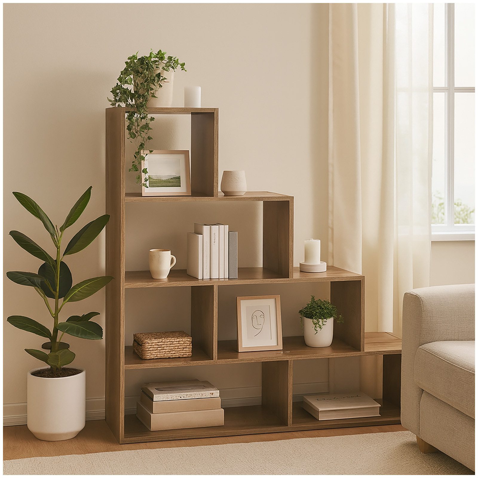 HTI-Living Bücherregal Bücherregal Thekla 11430, Stück 1-tlg., Stufenregal günstig online kaufen