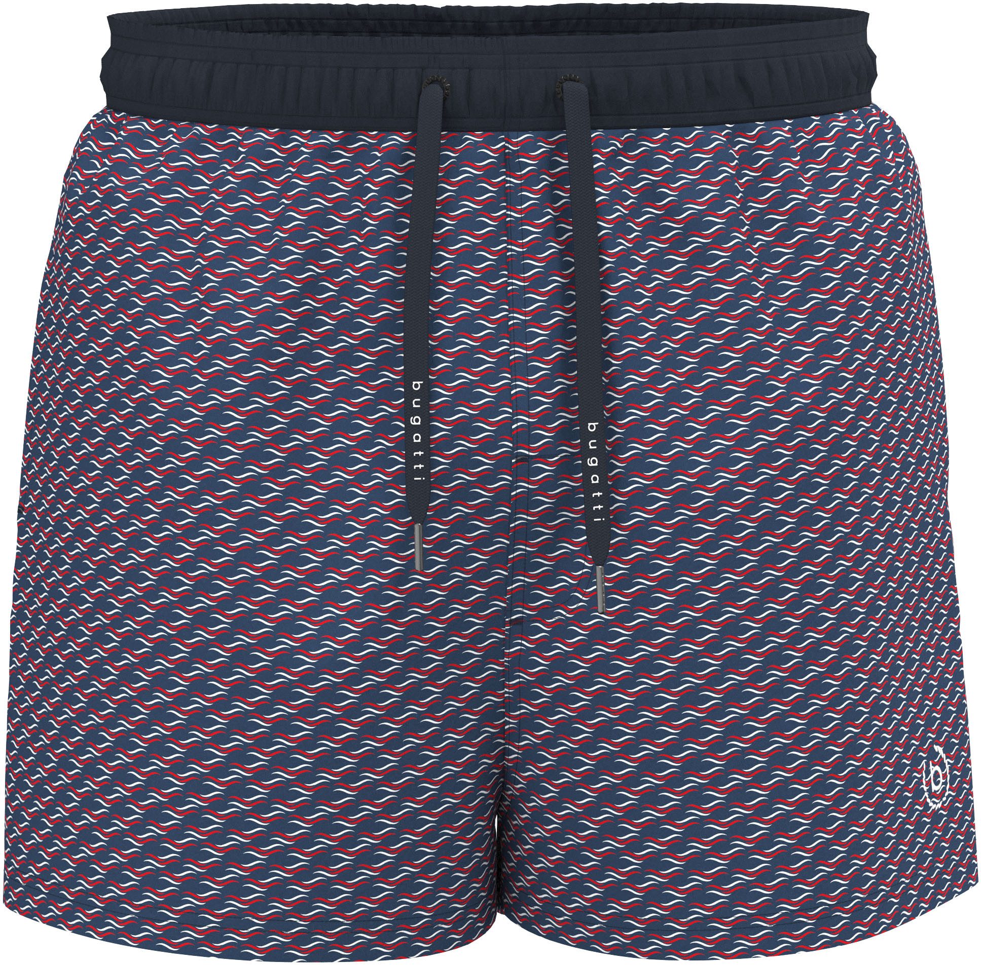 bugatti Badeshorts Janus Alloverprint, Logostickerei linkes günstig online kaufen