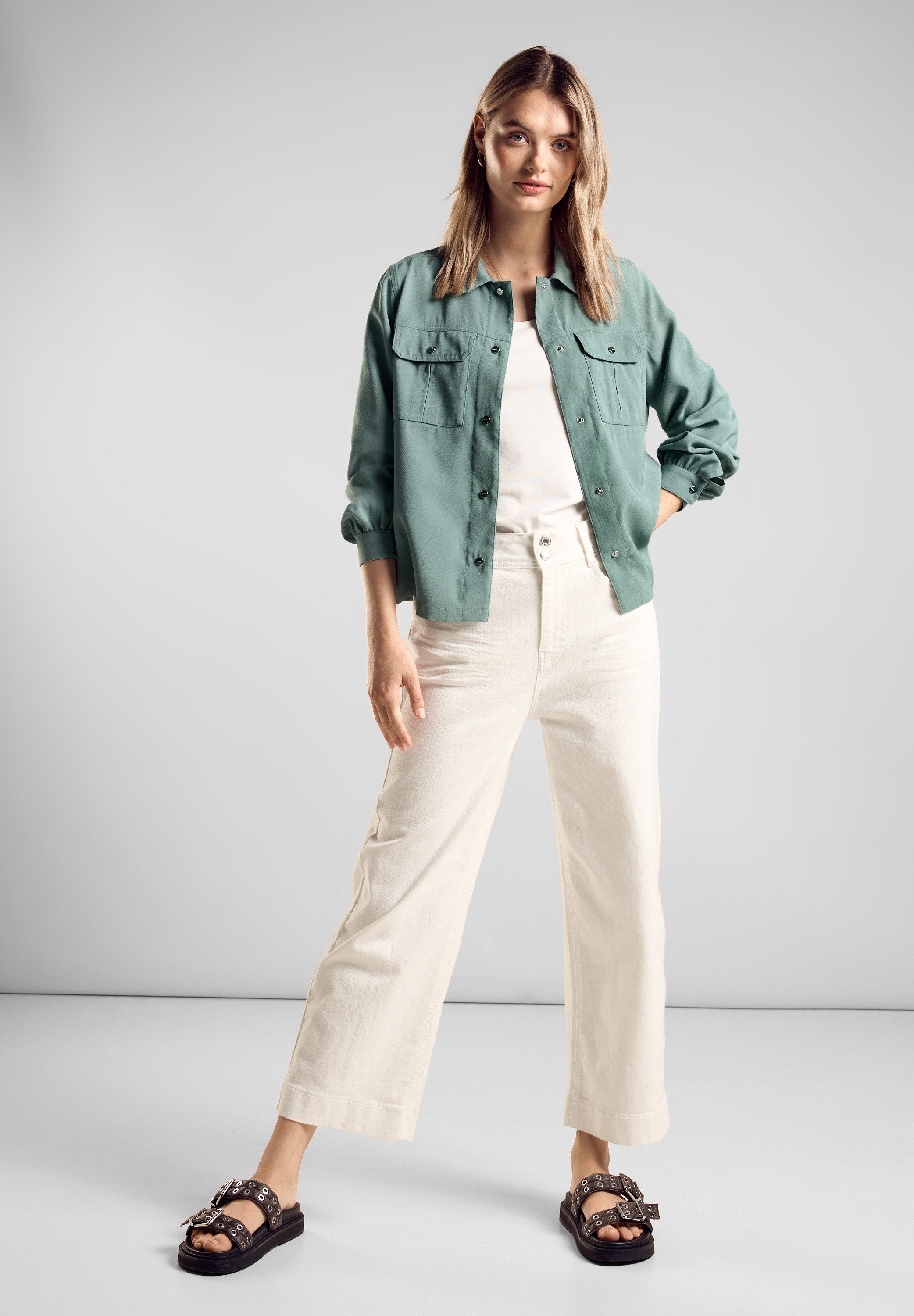 STREET ONE Blouson in angenehmen Materialmix