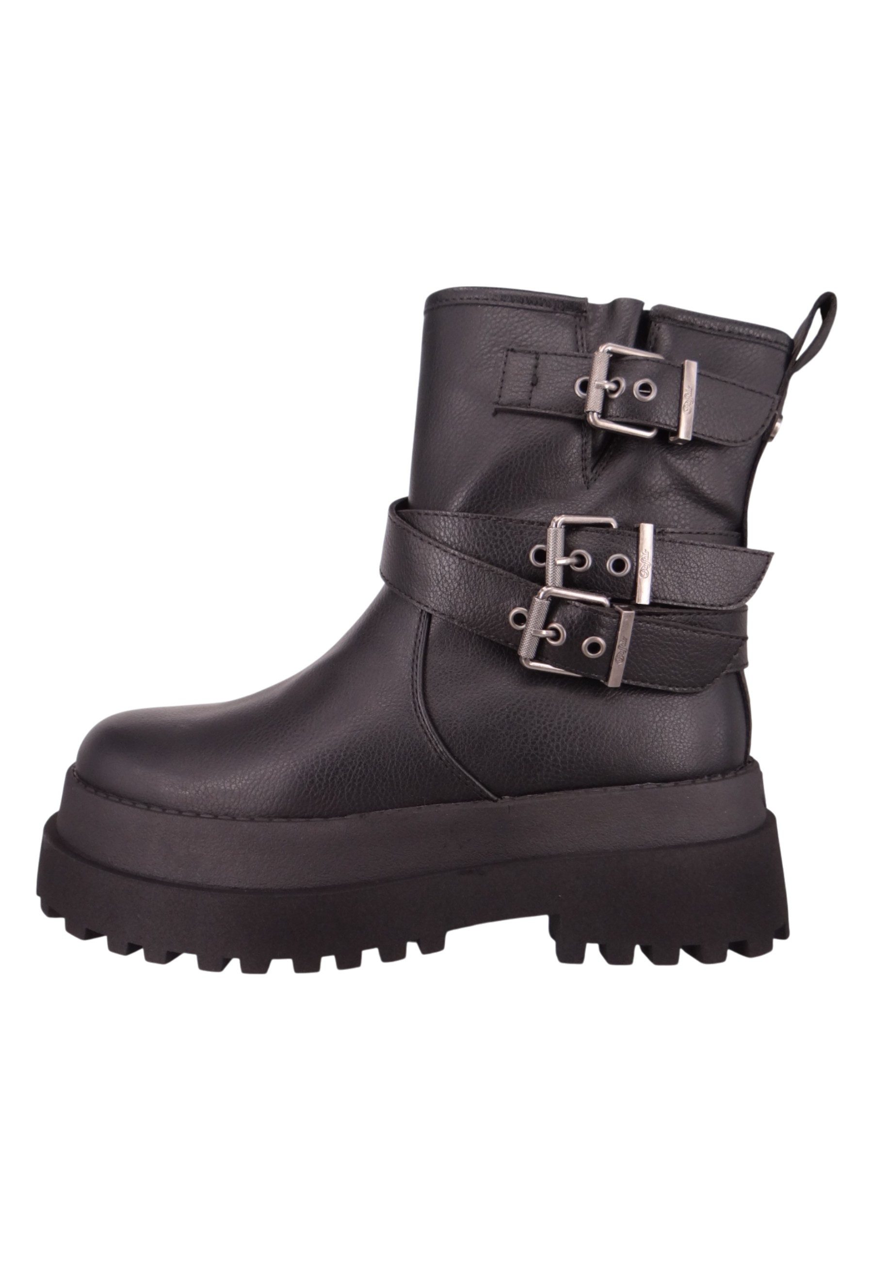 Buffalo 1270152 Pluto Farmer Biker Black Stiefelette