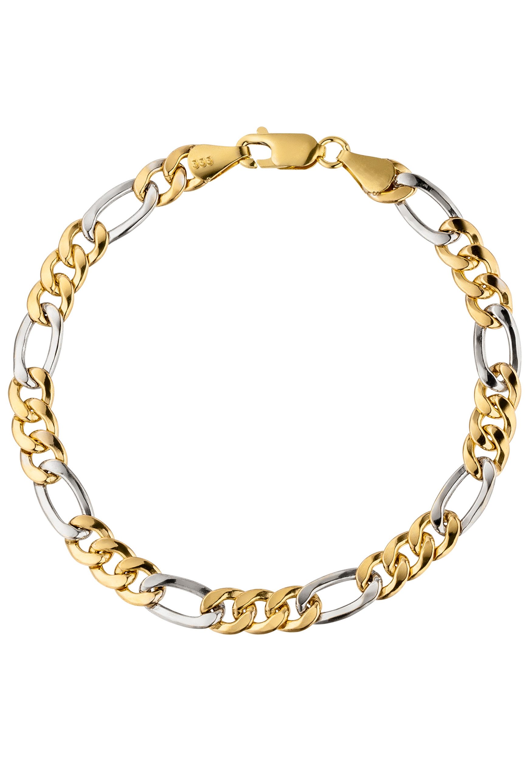 JOBO Goldarmband, Figaroarmband 333 Gold bicolor 19 cm