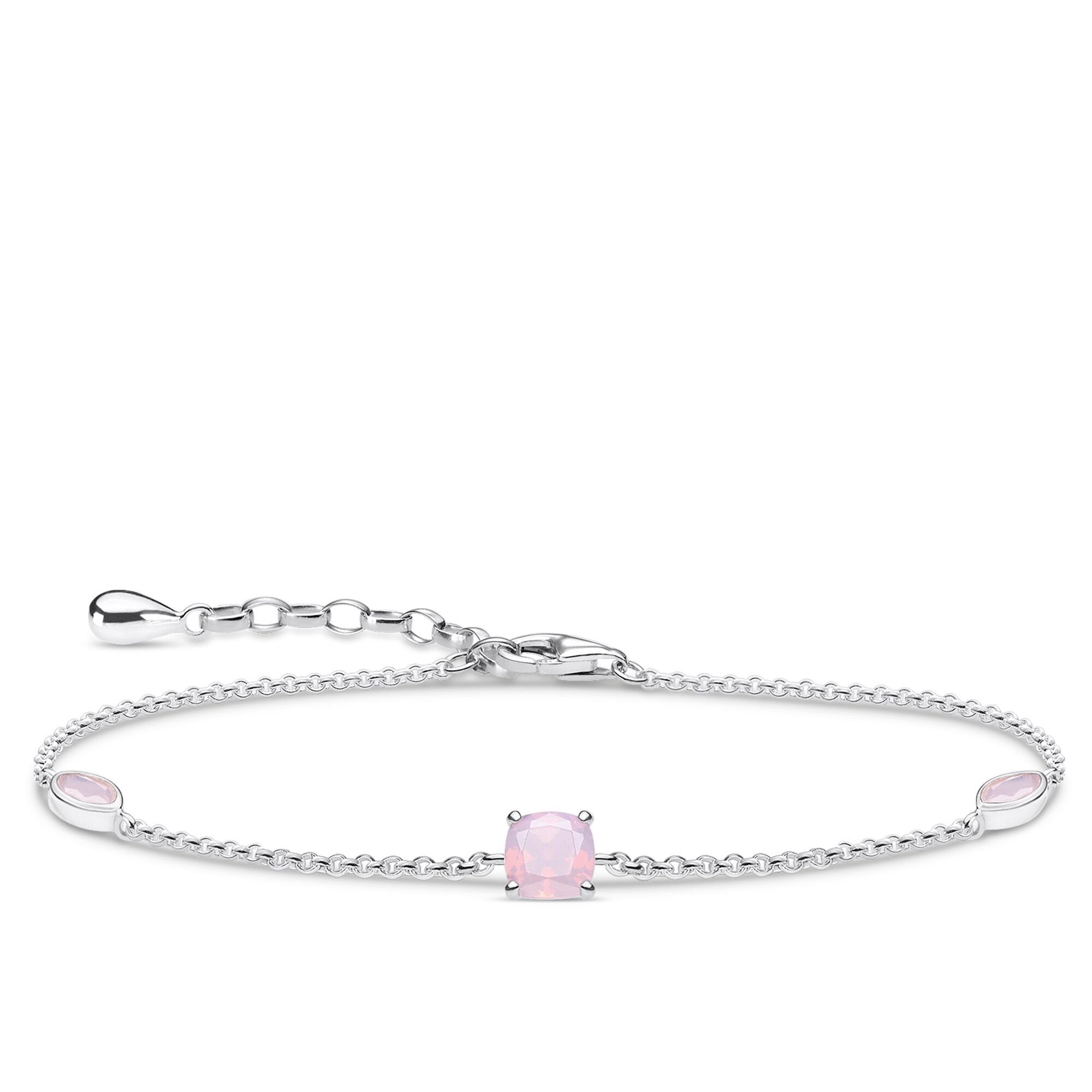 THOMAS SABO Silberarmband Armband opalfarbene Steine