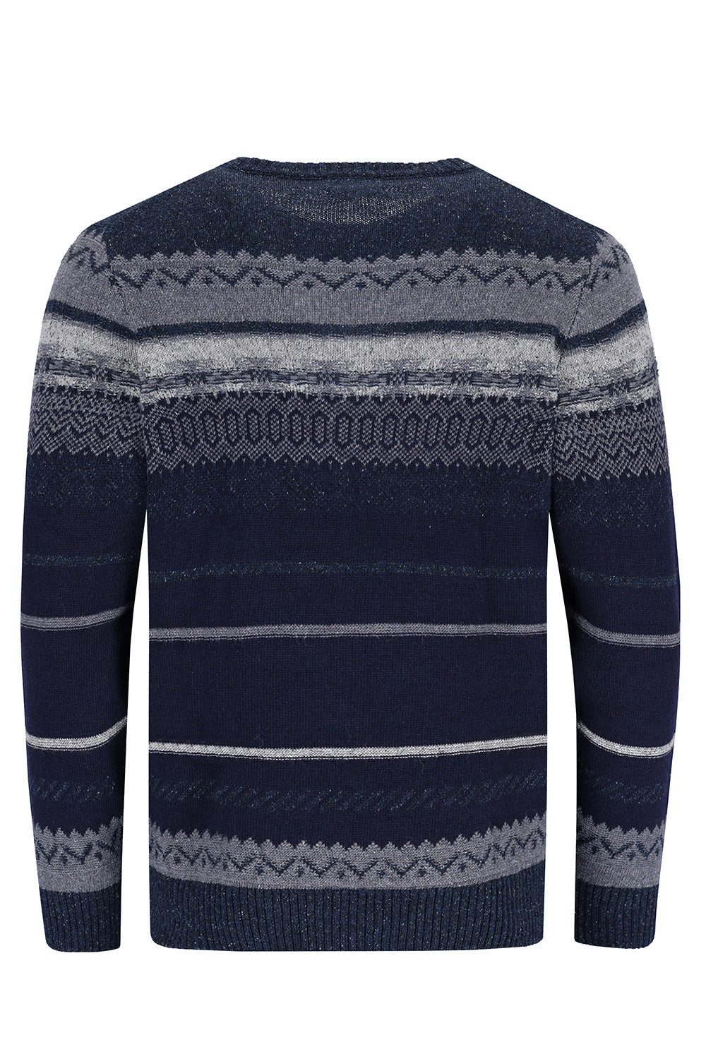 Hajo Rundhalspullover Jacquard-Pullover "Made in Italy" günstig online kaufen