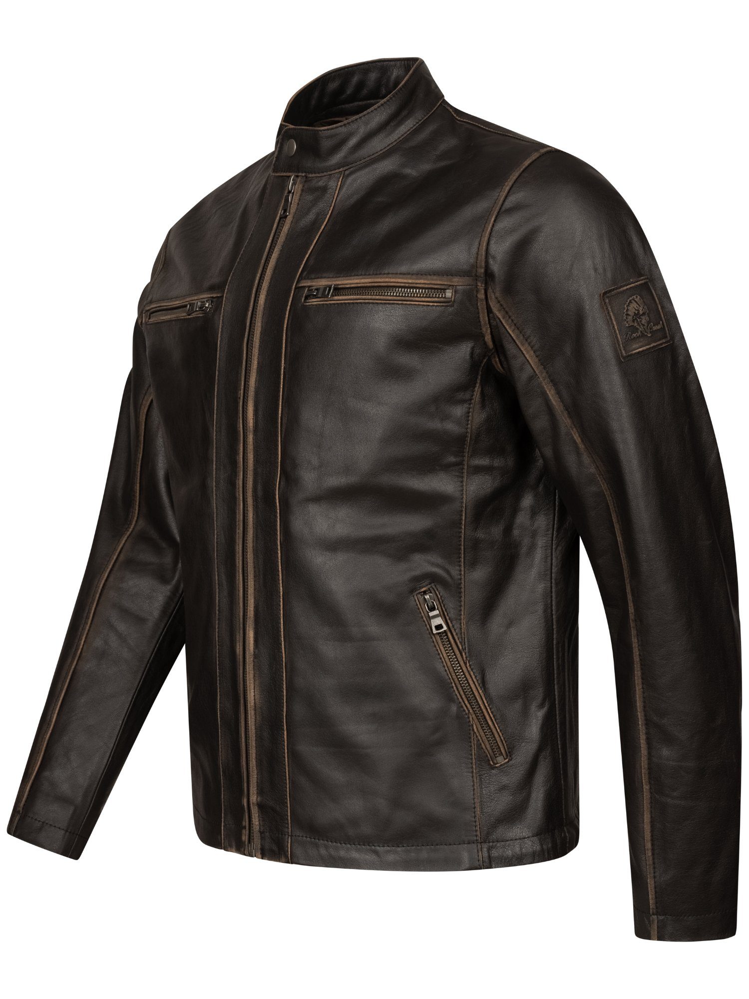 Rock Creek Lederjacke Herren Leder Jacke günstig online kaufen