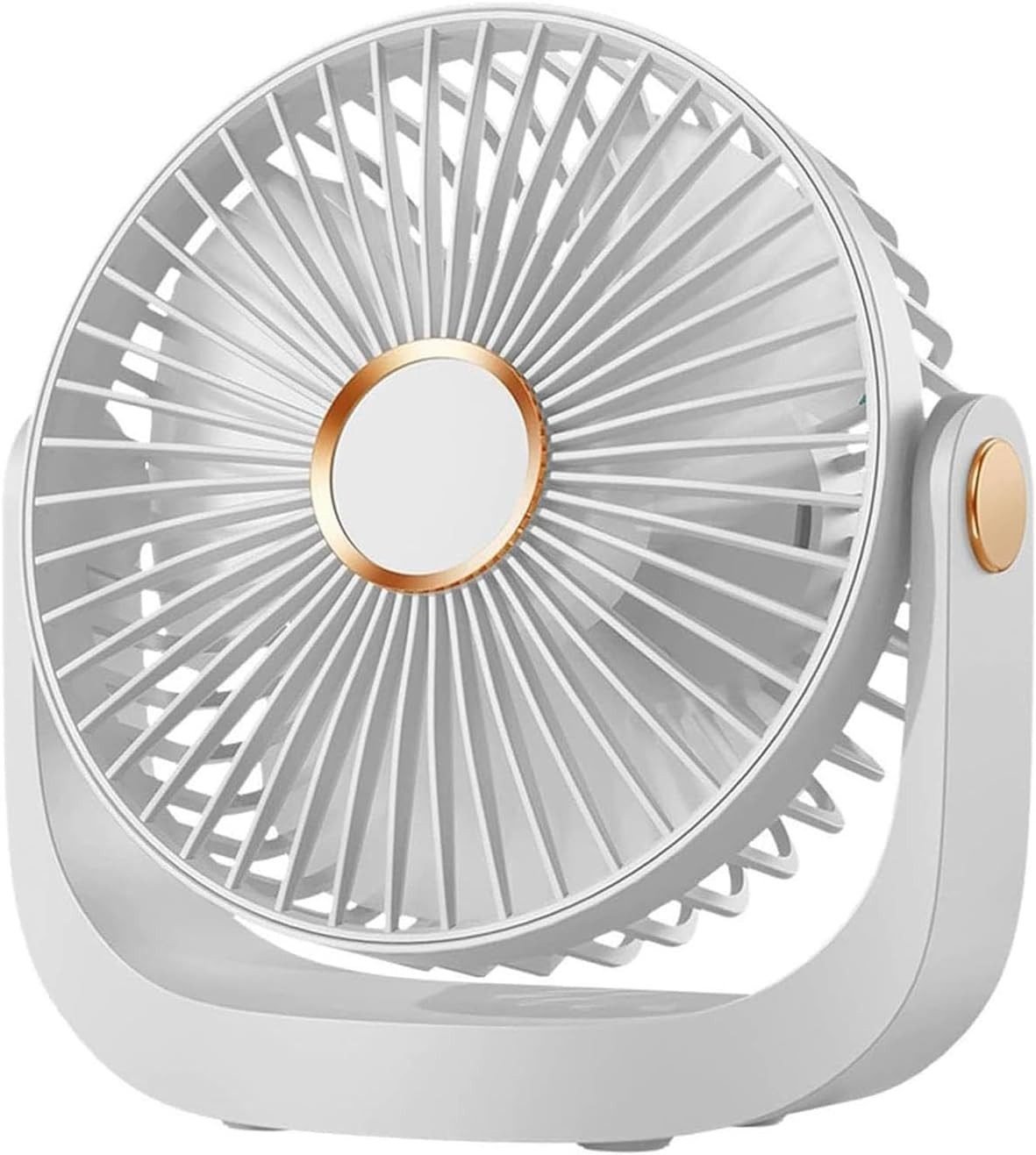 FELIXLEO Mini USB-Ventilator Tischventilator 4000mAh USB Nachtlicht 5 Stufen 360 Grad Leise