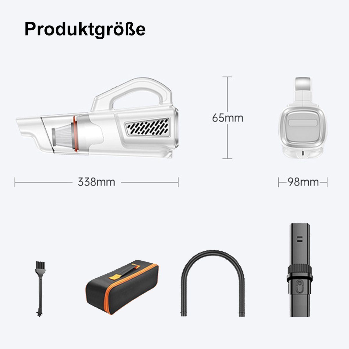 DOPWii Handstaubsauger 10000Pa Handsauger W, Waschbarem beutel HEPA-Filter,2 Stark Modi, Ohne mit 100,00