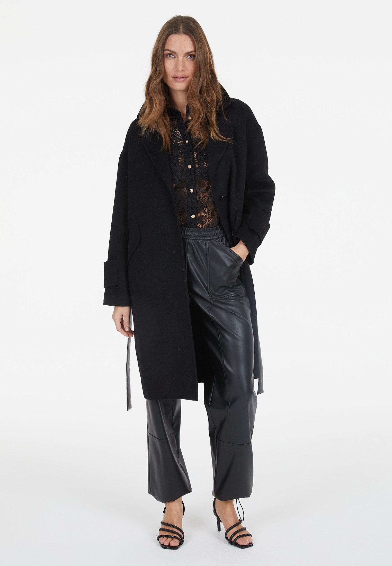 MARC AUREL Lederimitathose im Workwear-Look günstig online kaufen