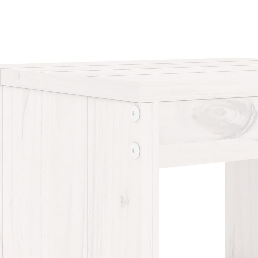 Massivholz cm | Gartenstuhl 2 Weiß Kiefer Gartenhocker Weiße Stk. Kiefer Kiefer 40x36x45 Weiße St) (2 vidaXL