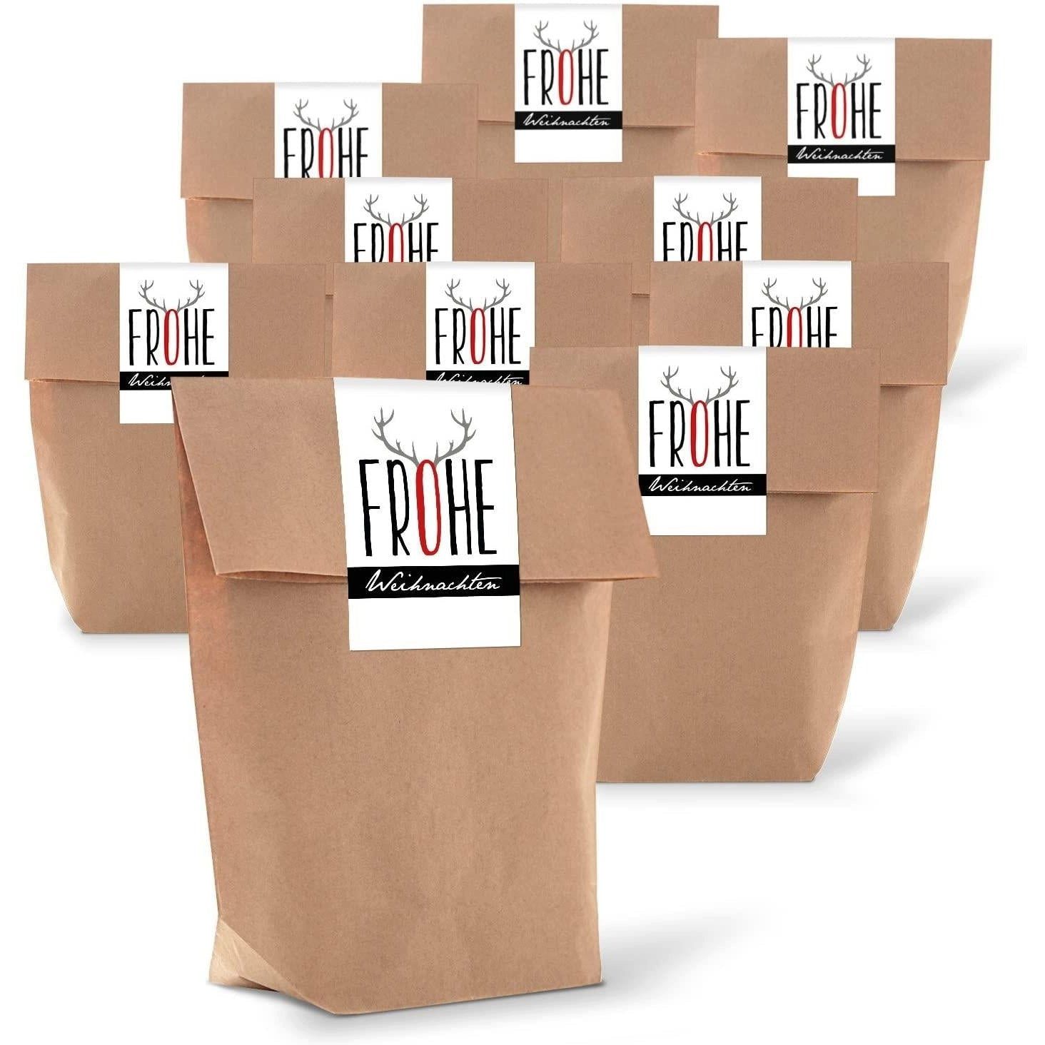 Logbuch-Verlag Dekofigur Braune Weihnachtstüten 14 x 22 x 5,6 cm mit Weihna günstig online kaufen