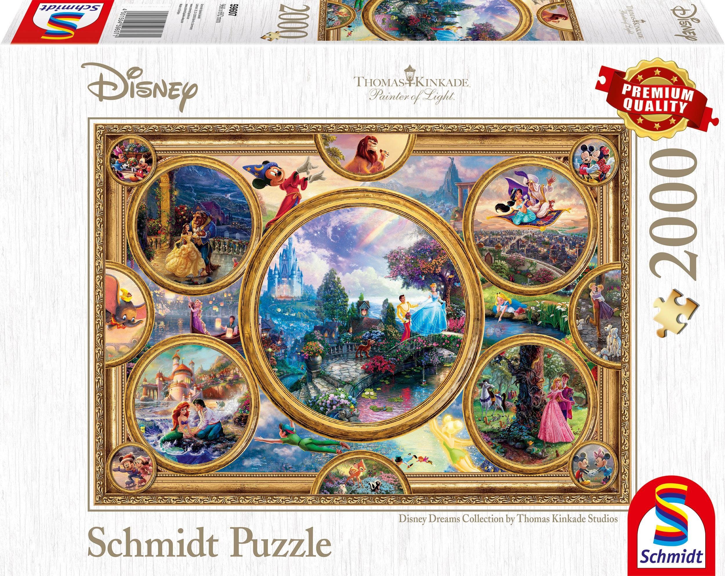 Schmidt Spiele Puzzle Disney, Collage, 2000 Puzzleteile, Made in Germany